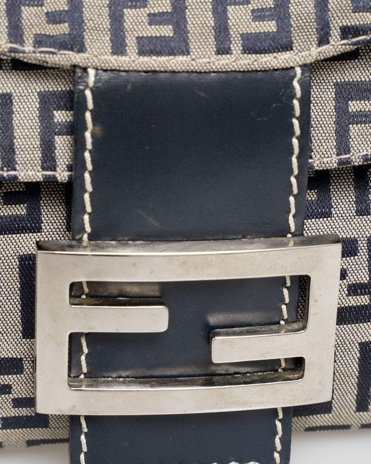 Fendi Fendi Navy Blue Zucchino Canvas Baguette - AWL1957