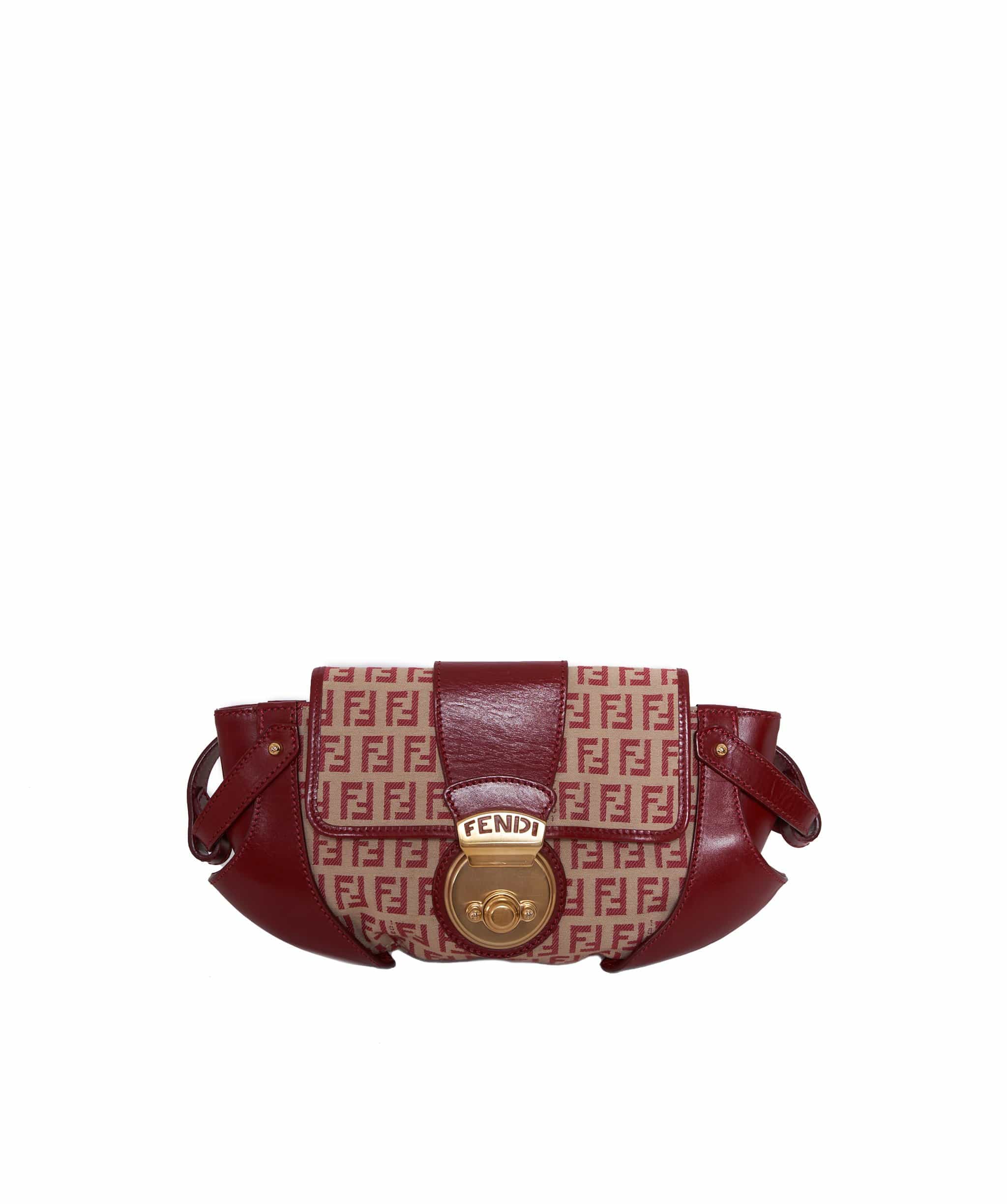 Fendi Fendi red shoulder bag with brass lock ASL1329