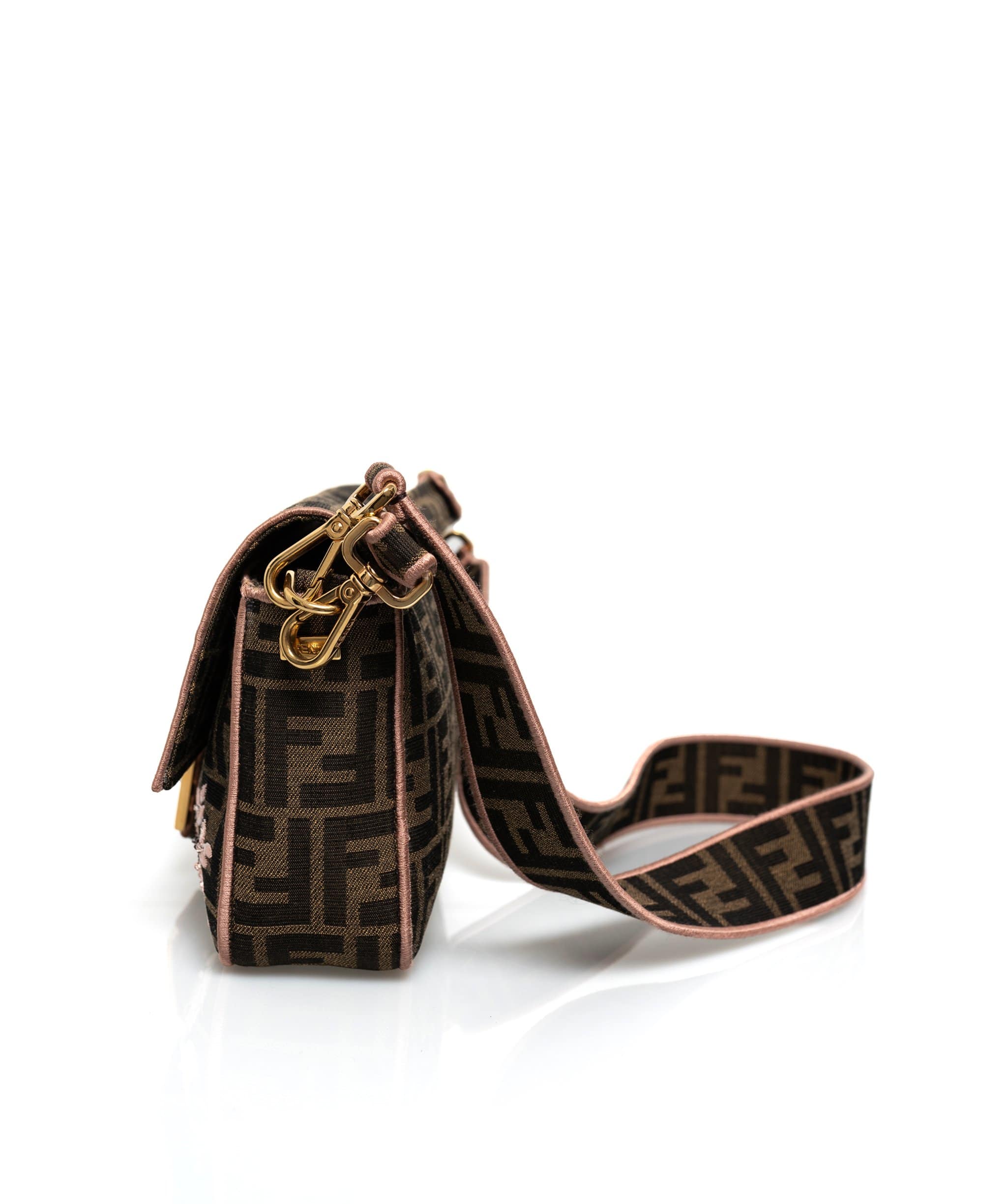 Fendi Fendi Roma/ Amor Fabric bag with Embroidery detailing - ASL1620