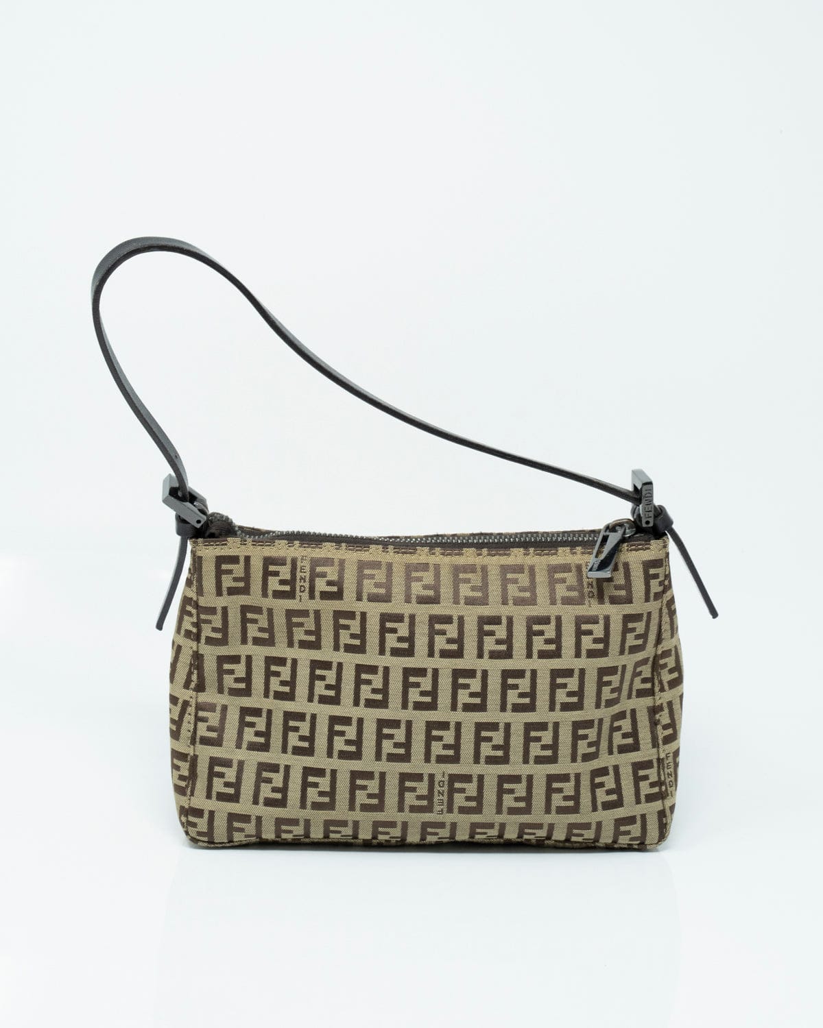 Fendi Fendi Small Brown Zuchino Handbag - AWL1209