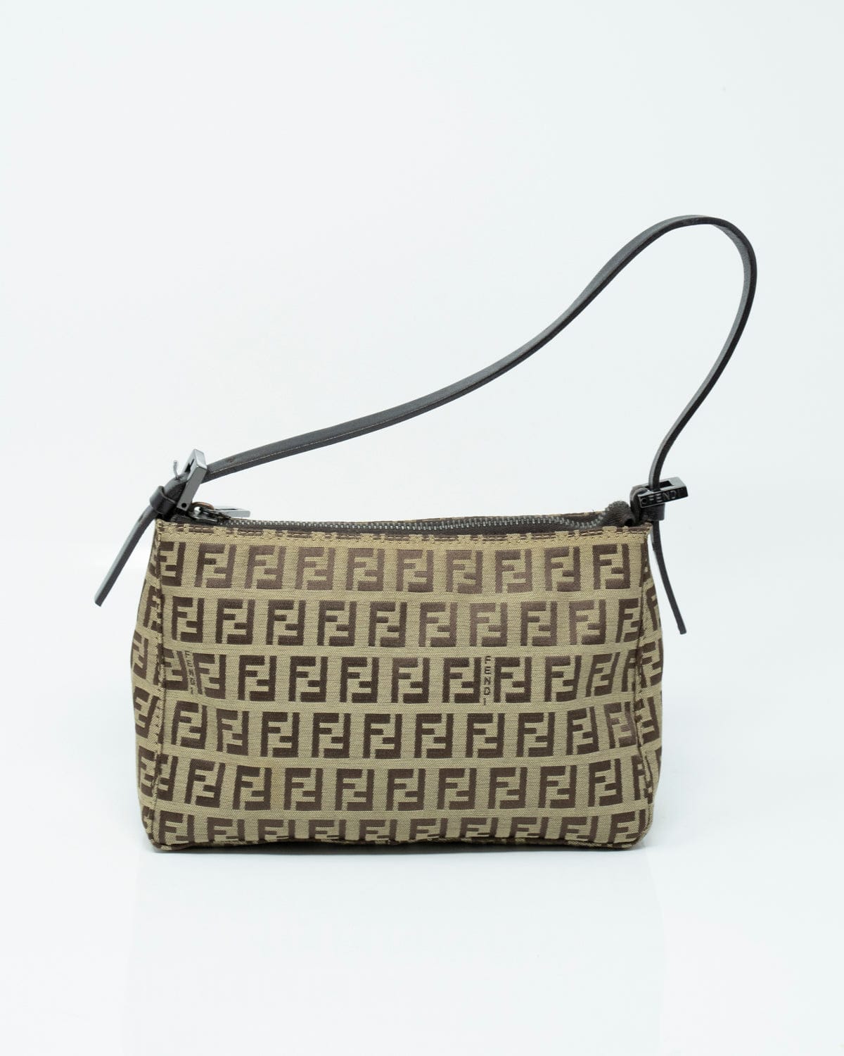 Fendi Fendi Small Brown Zuchino Handbag - AWL1209