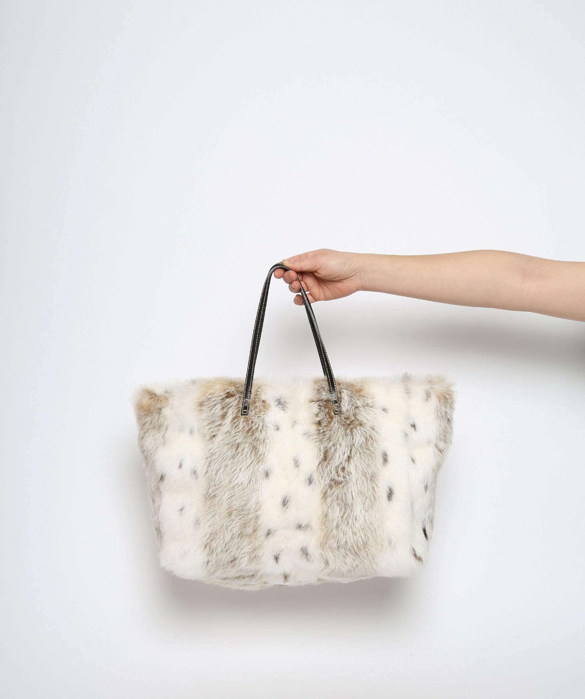 Fendi Fendi White Fur Shopper Tote