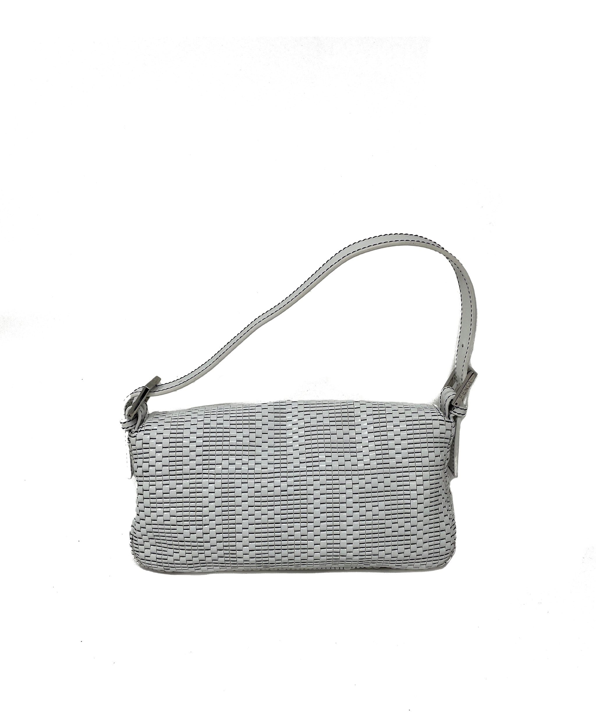 Fendi Fendi Woven Patent Leather Baguette Bag - AGL1287