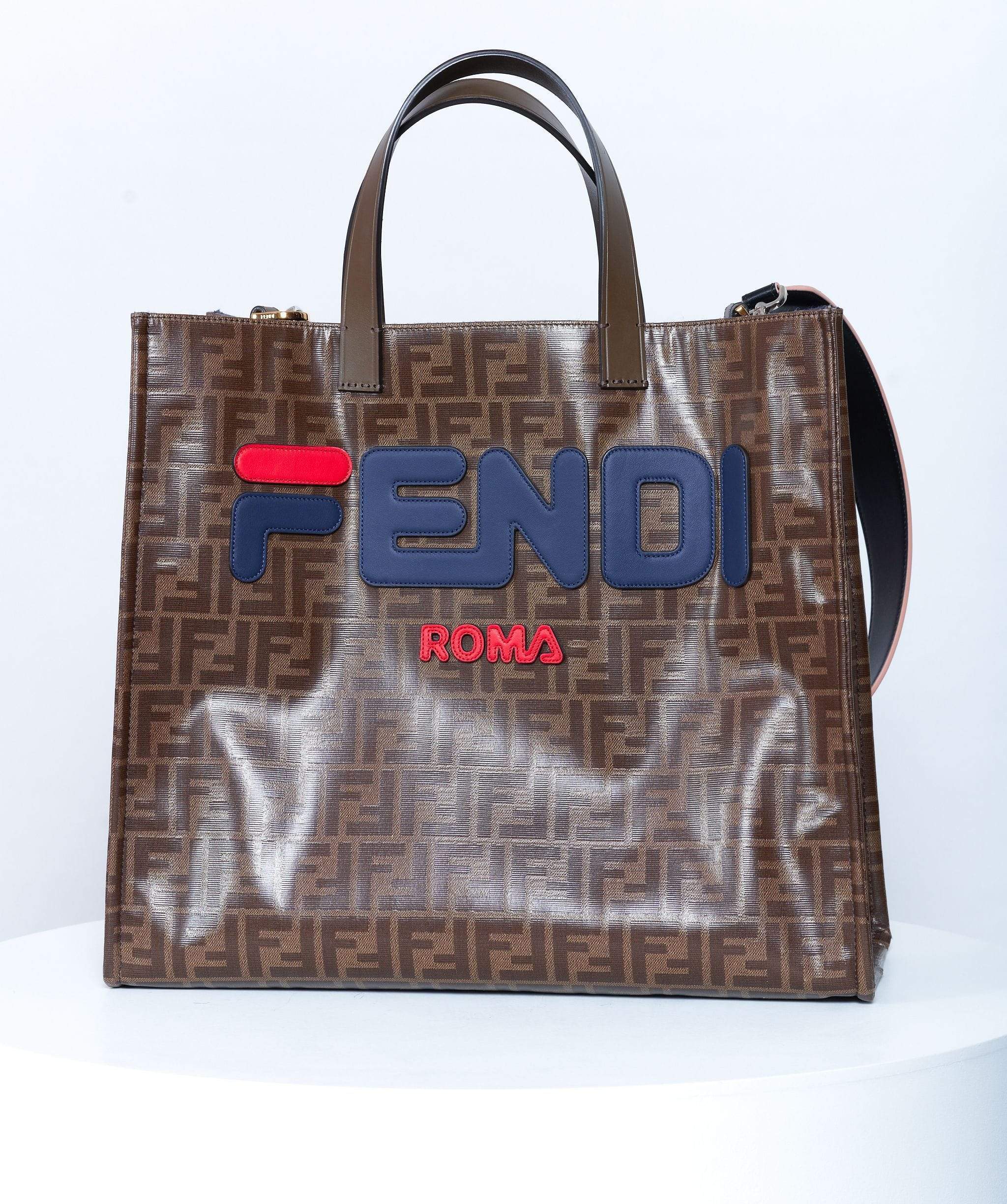 Fendi Fendi X Fila Zucca Shopper Tote Bag