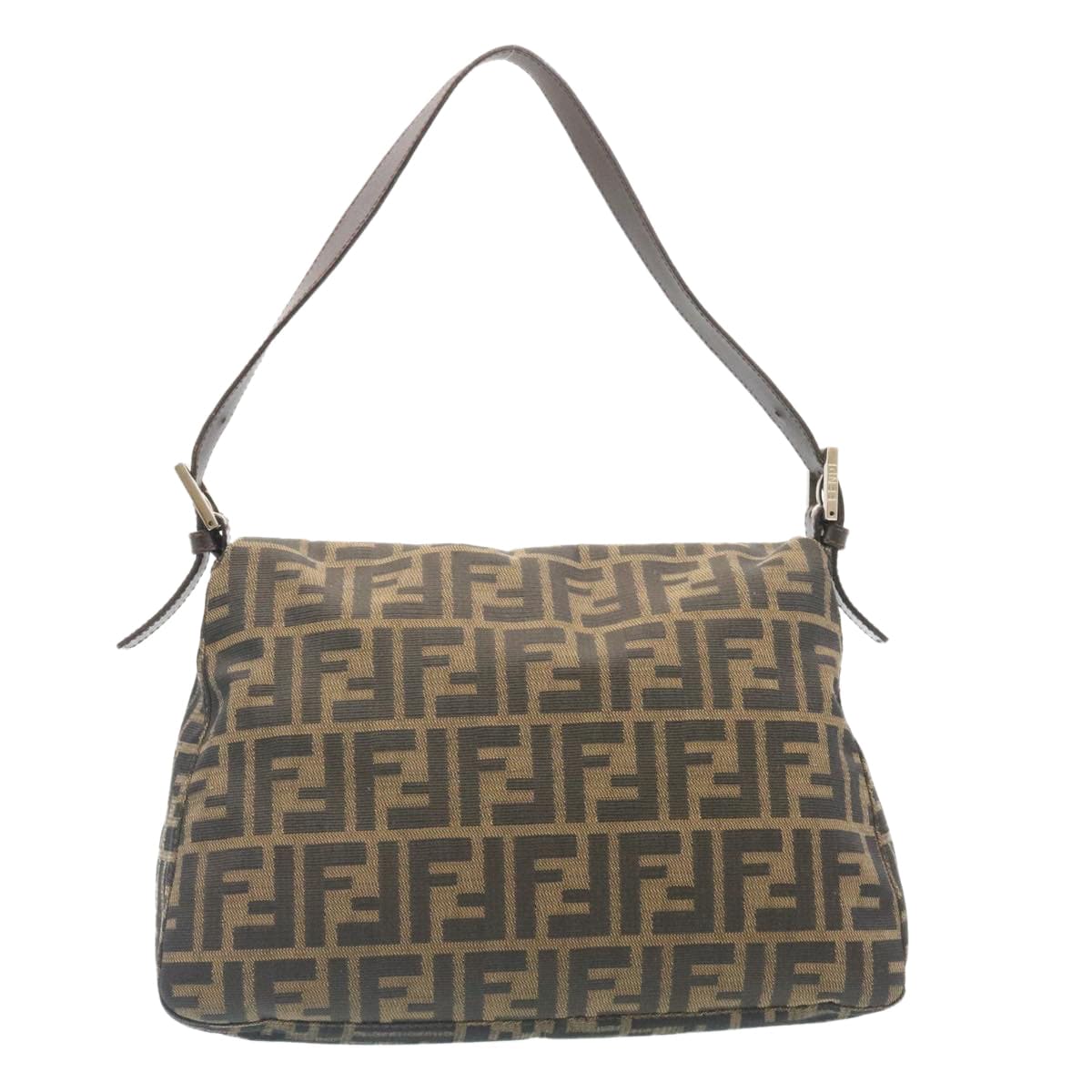 Fendi Fendi Zucca Brown Canvas Mamma Baguette Shoulder Bag - ARL1015