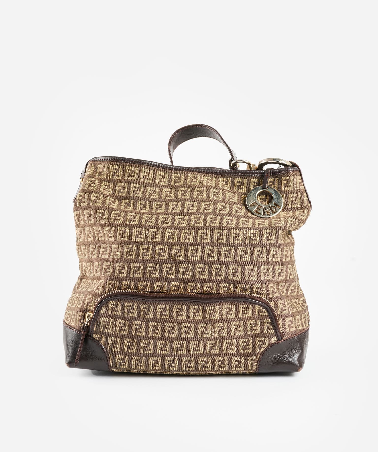 Fendi Fendi Zucca Canvas Top Handle Bag