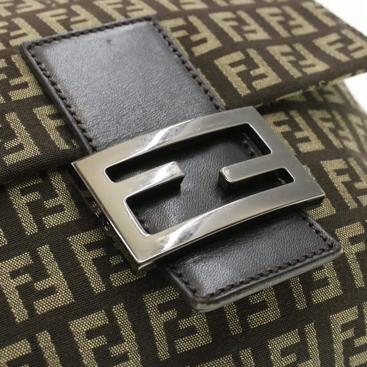 Fendi FENDI Zucchino Canvas Mamma Baguette Crossbody Bag