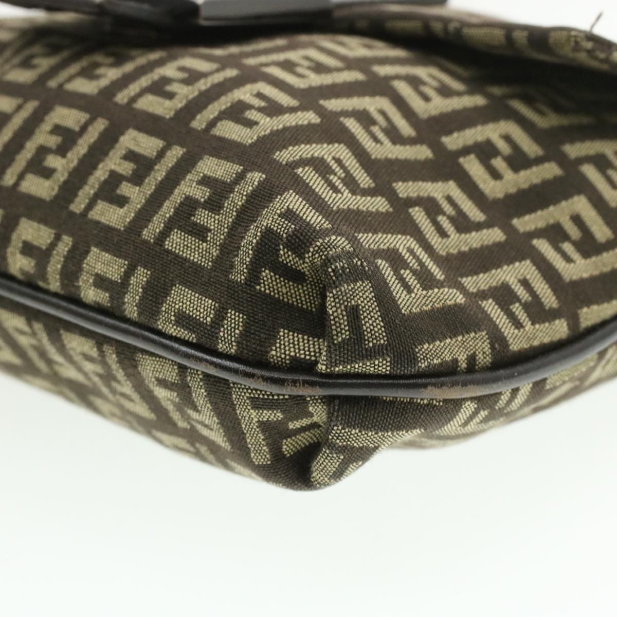 Fendi FENDI Zucchino Canvas Mamma Baguette Crossbody Bag