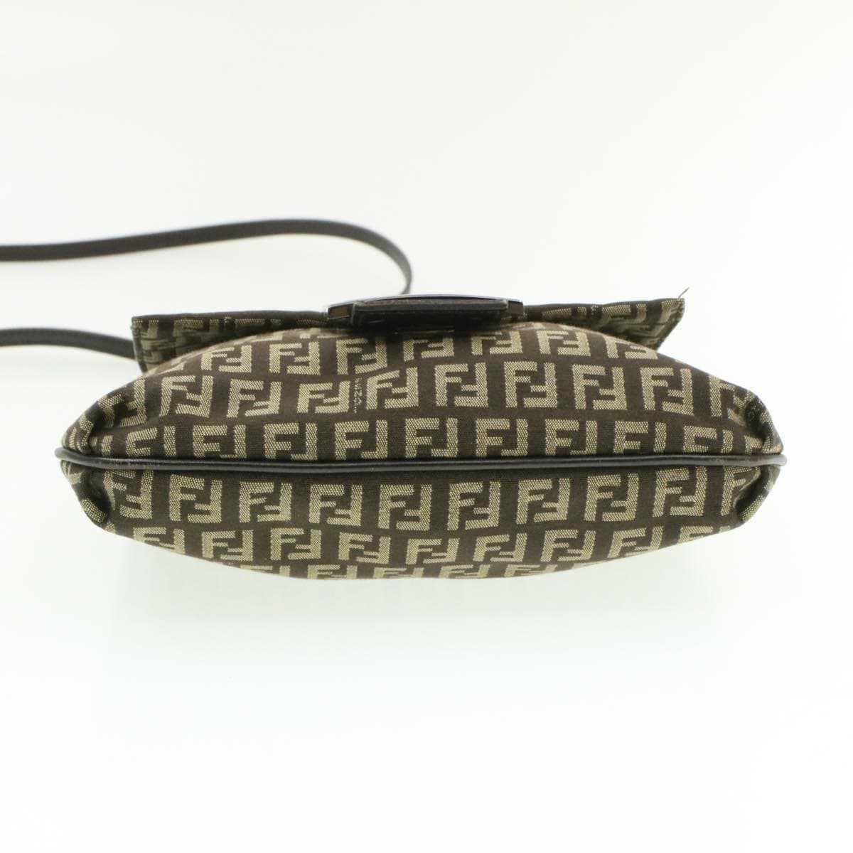 Fendi FENDI Zucchino Canvas Mamma Baguette Crossbody Bag