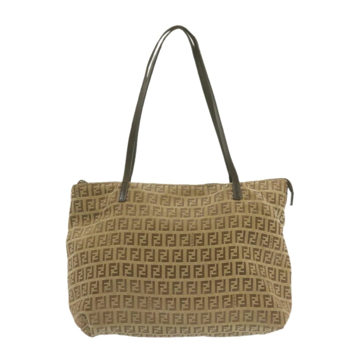 Fendi FENDI Zucchino Canvas Tote Bag Beige AWL1081