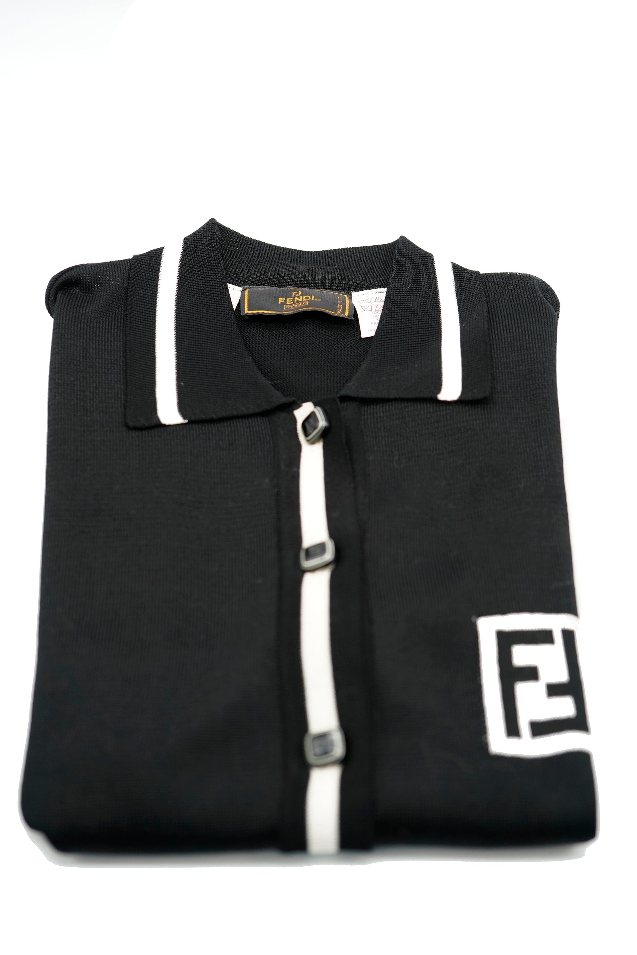 Fendi Fendi Knit Polo Black White ASL6423