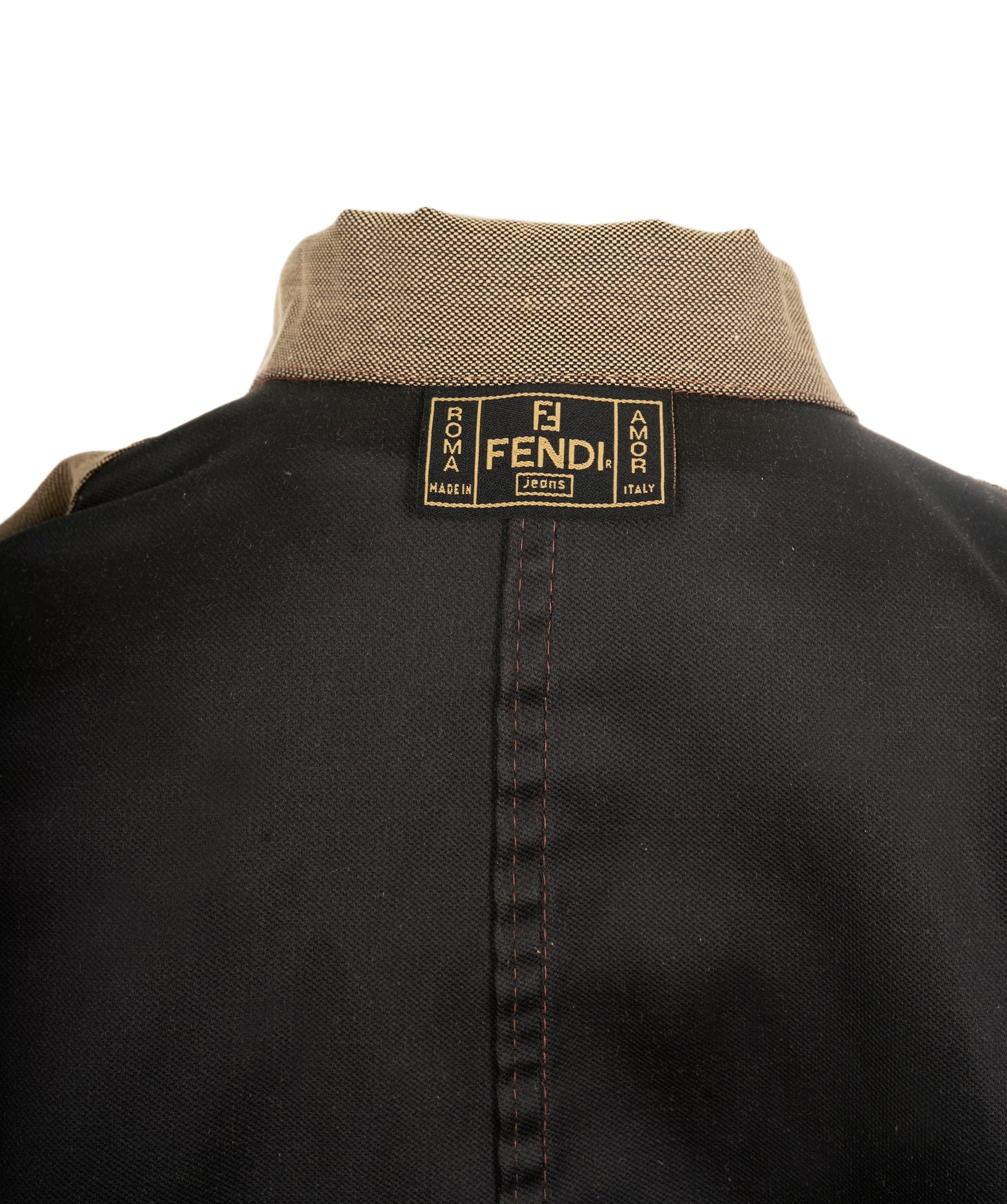 Fendi Fendi Logo Full Zip Jacket Khaki ASL7135