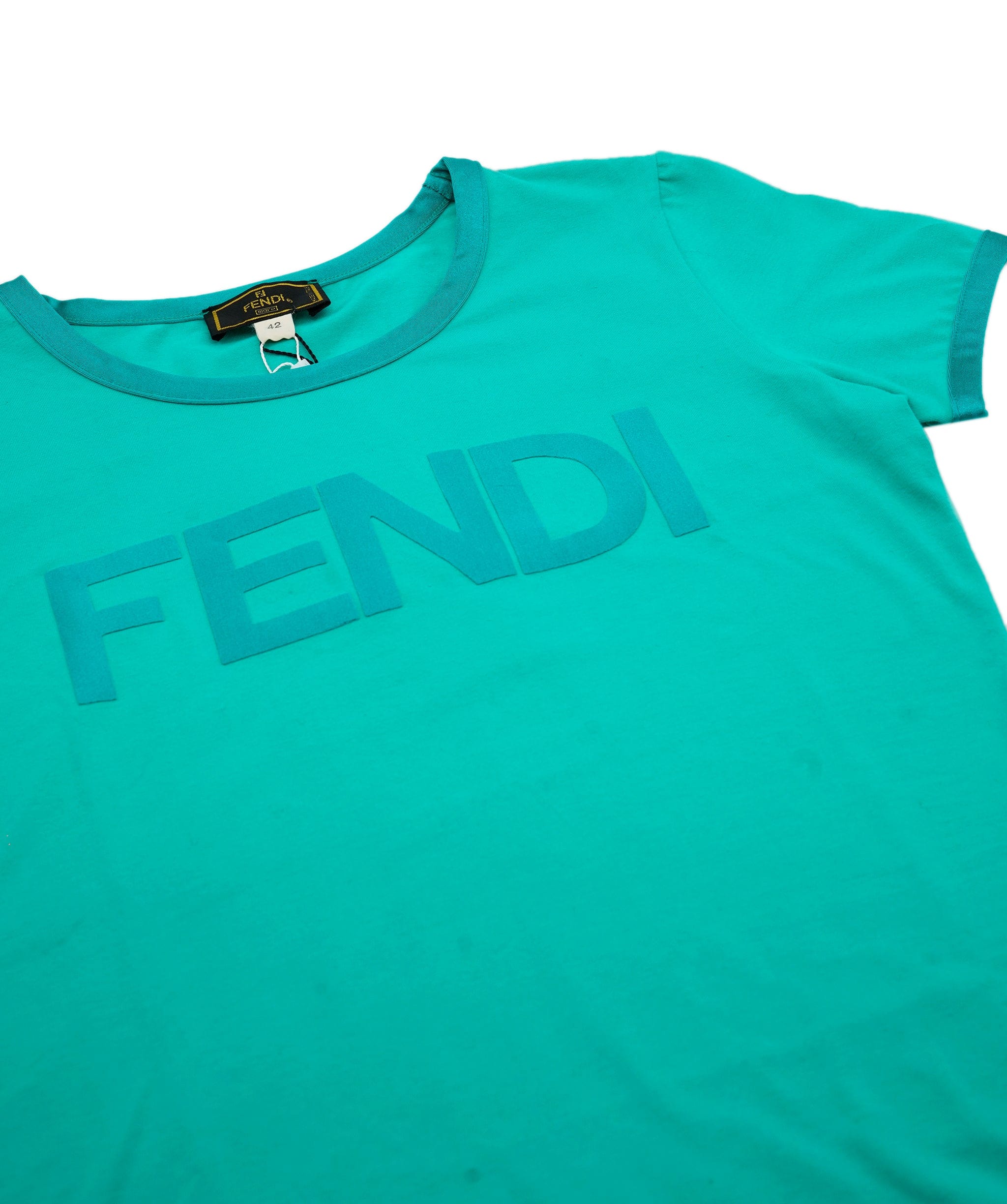 Fendi Fendi Logo T-shirt Green ASL5778