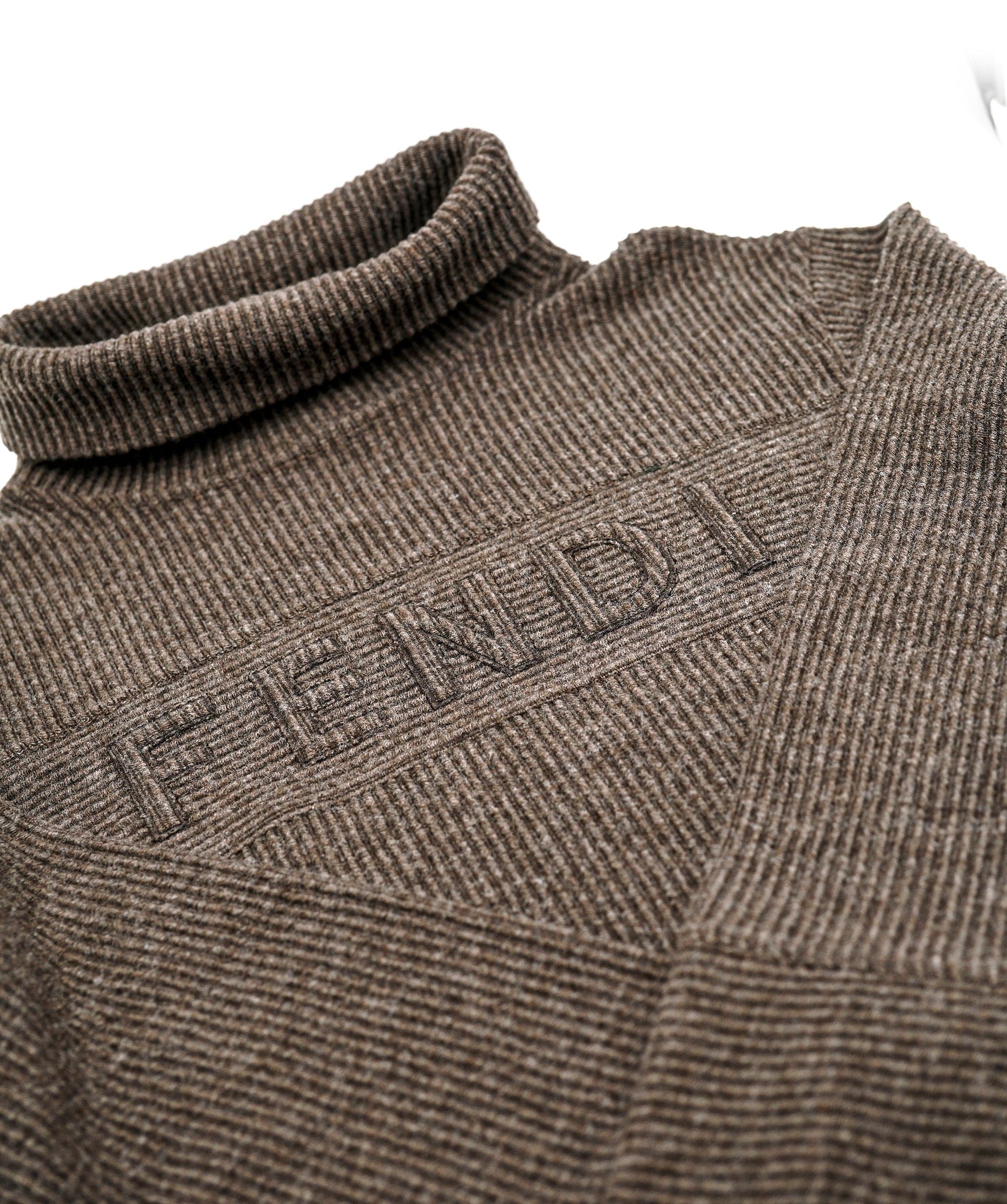 Fendi Fendi Logo Turtleneck Sweater brown ASL5042