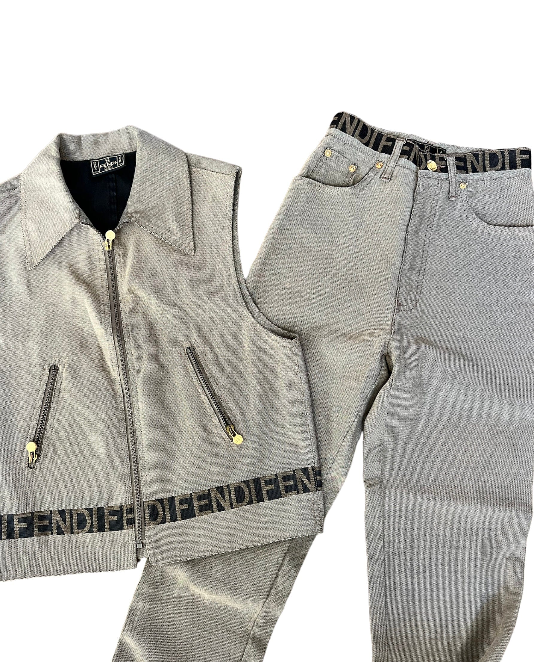 Fendi Fendi Logo Vest + Pant set ASL5047