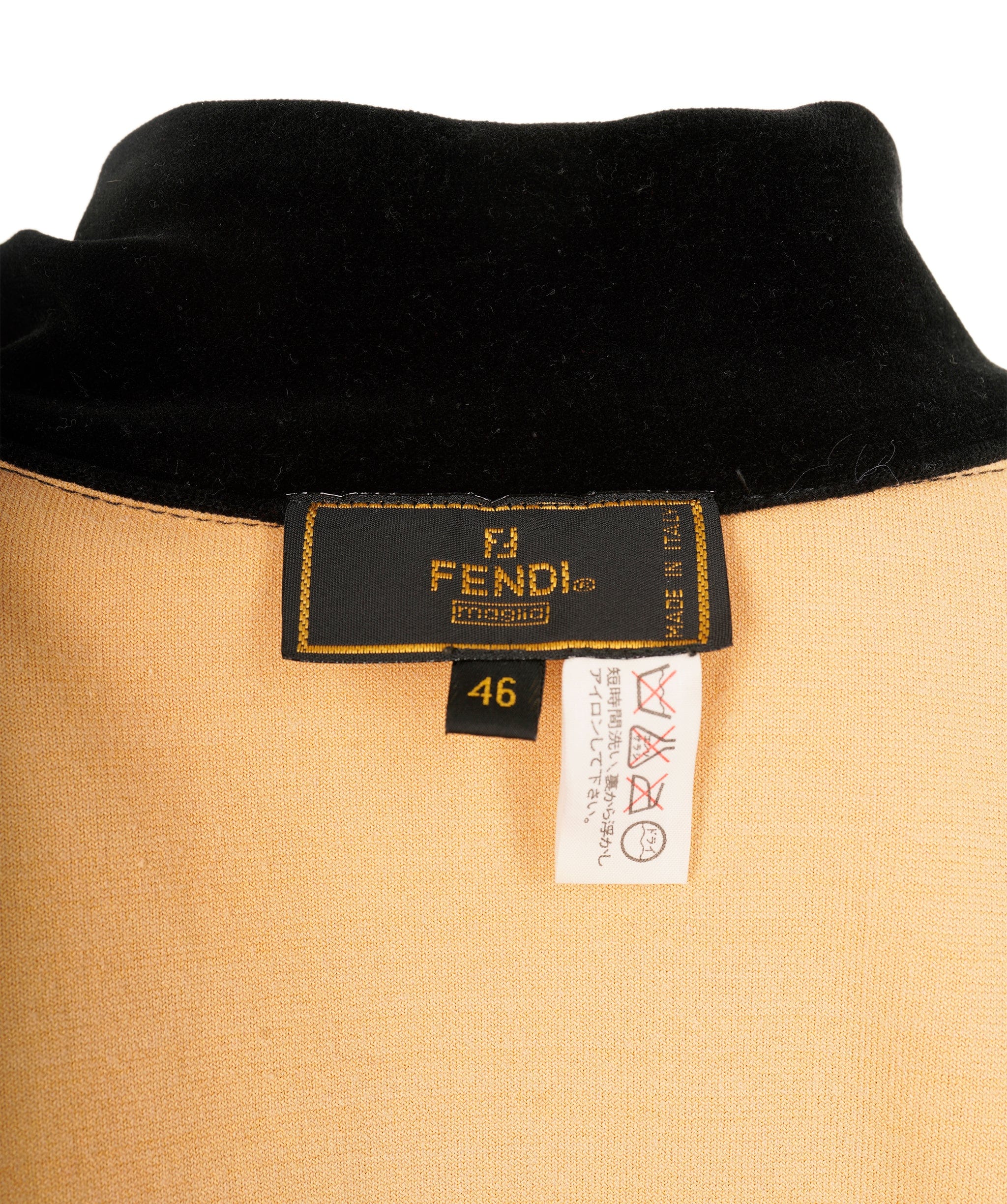 Fendi Fendi Velour Logo Top Beige ASL7147