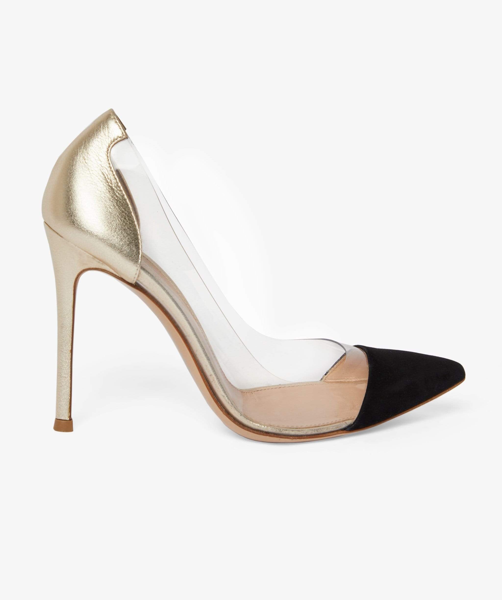 Gianvito Rossi Gianvito Rossi Gold Black Transparent Heels