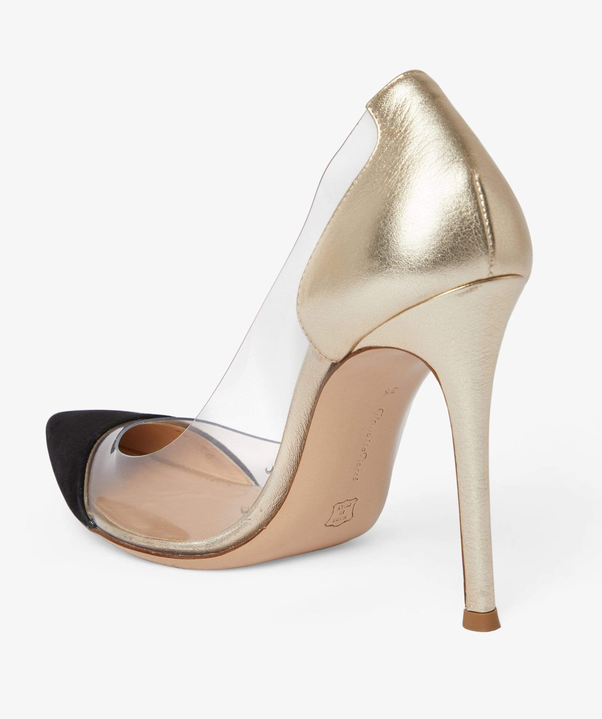 Gianvito Rossi Gianvito Rossi Gold Black Transparent Heels