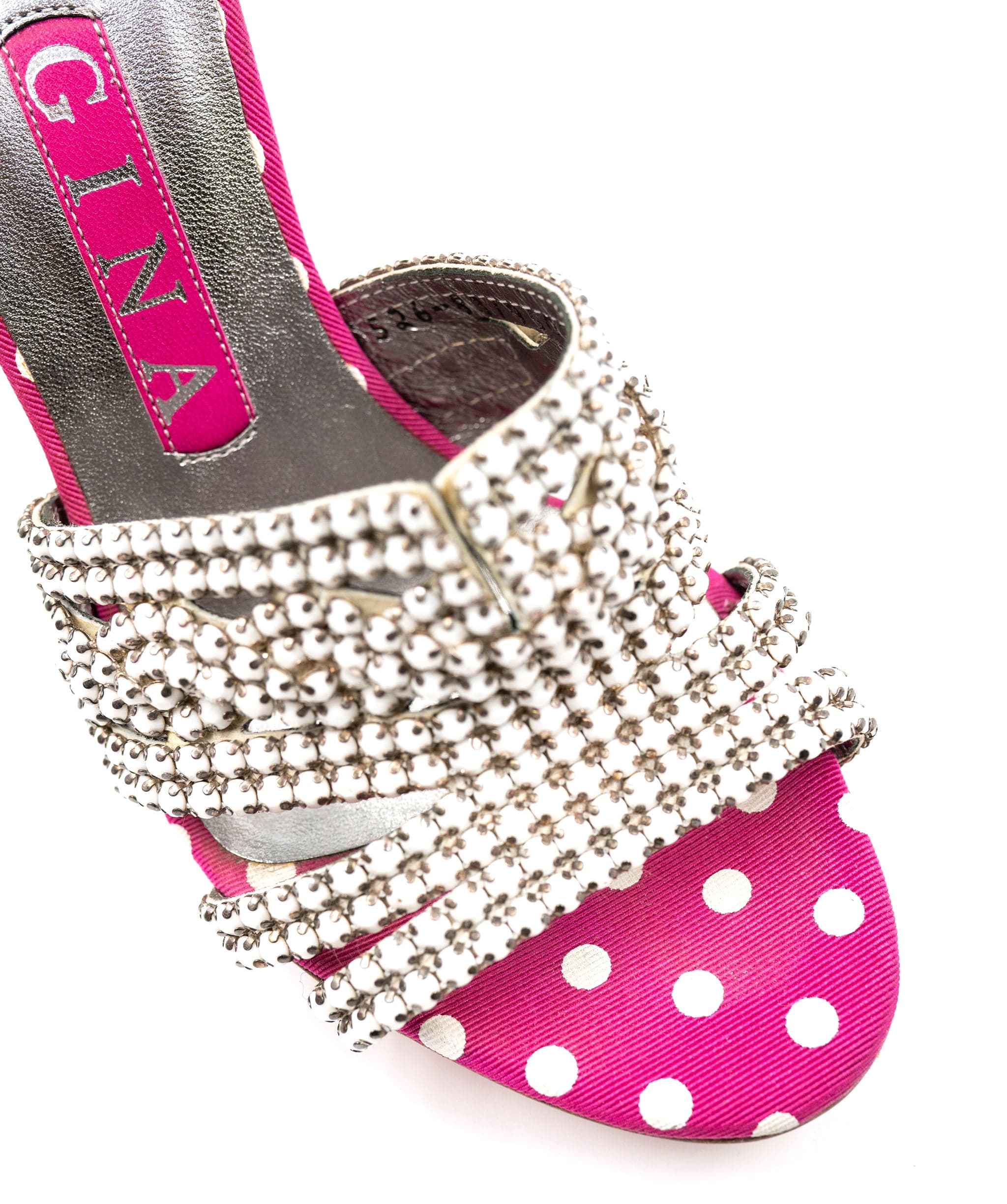 Gina Gina pink polka dot heels UK 3.5 - NW5140