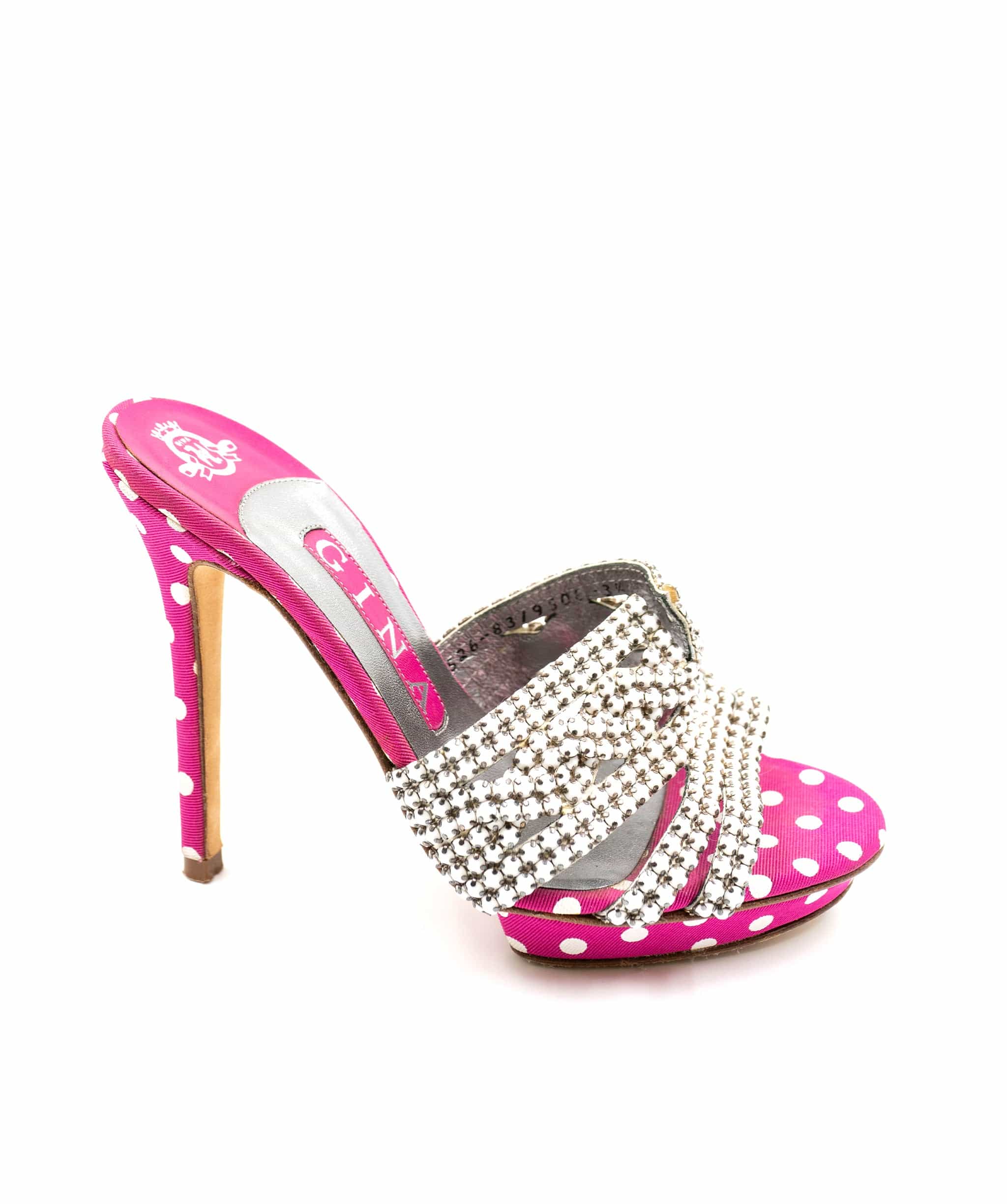 Gina Gina pink polka dot heels UK 3.5 - NW5140