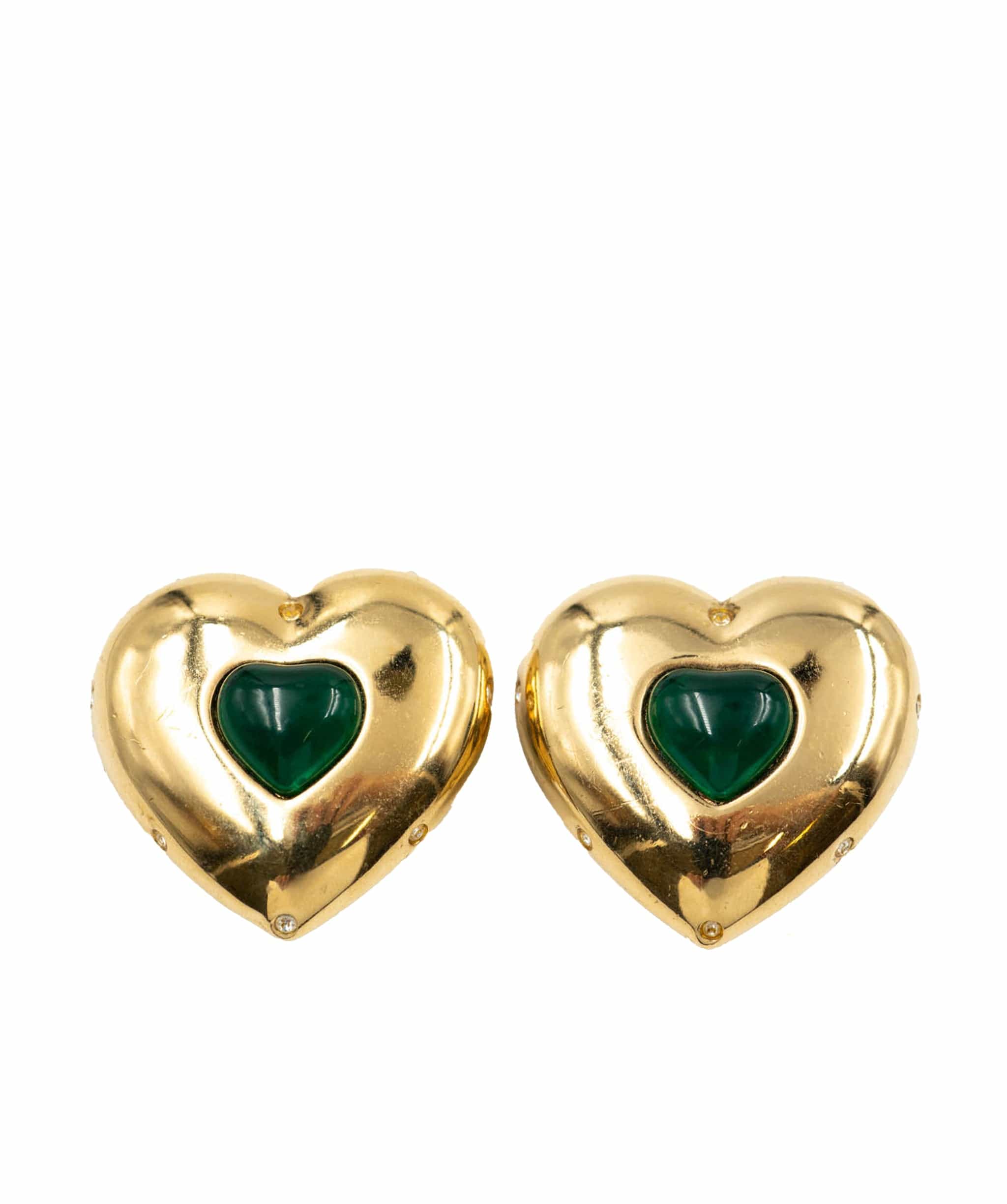 Givenchy Givenchy Heart Bijou Earrings Green/Gold - AWL3709