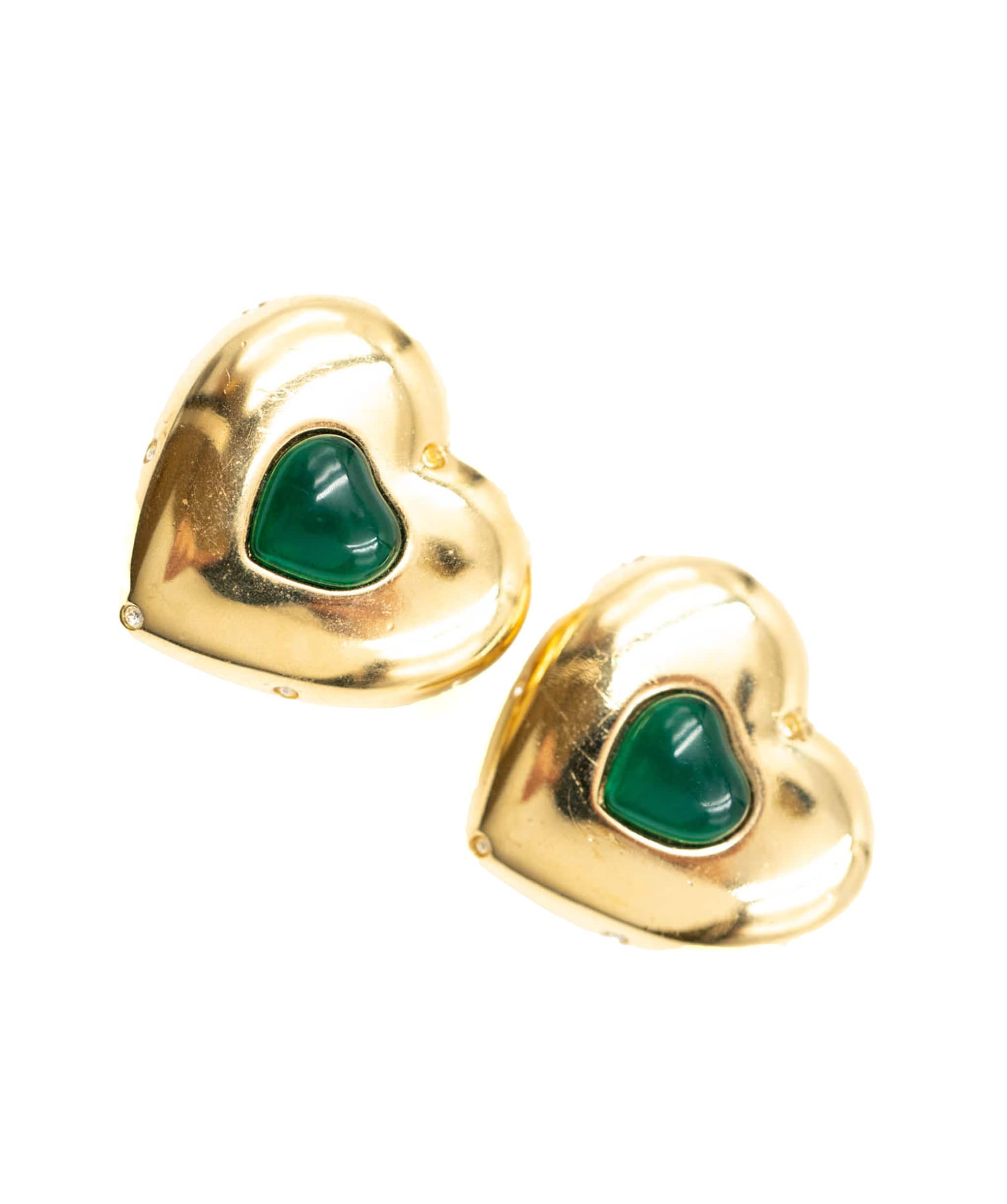 Givenchy Givenchy Heart Bijou Earrings Green/Gold - AWL3709