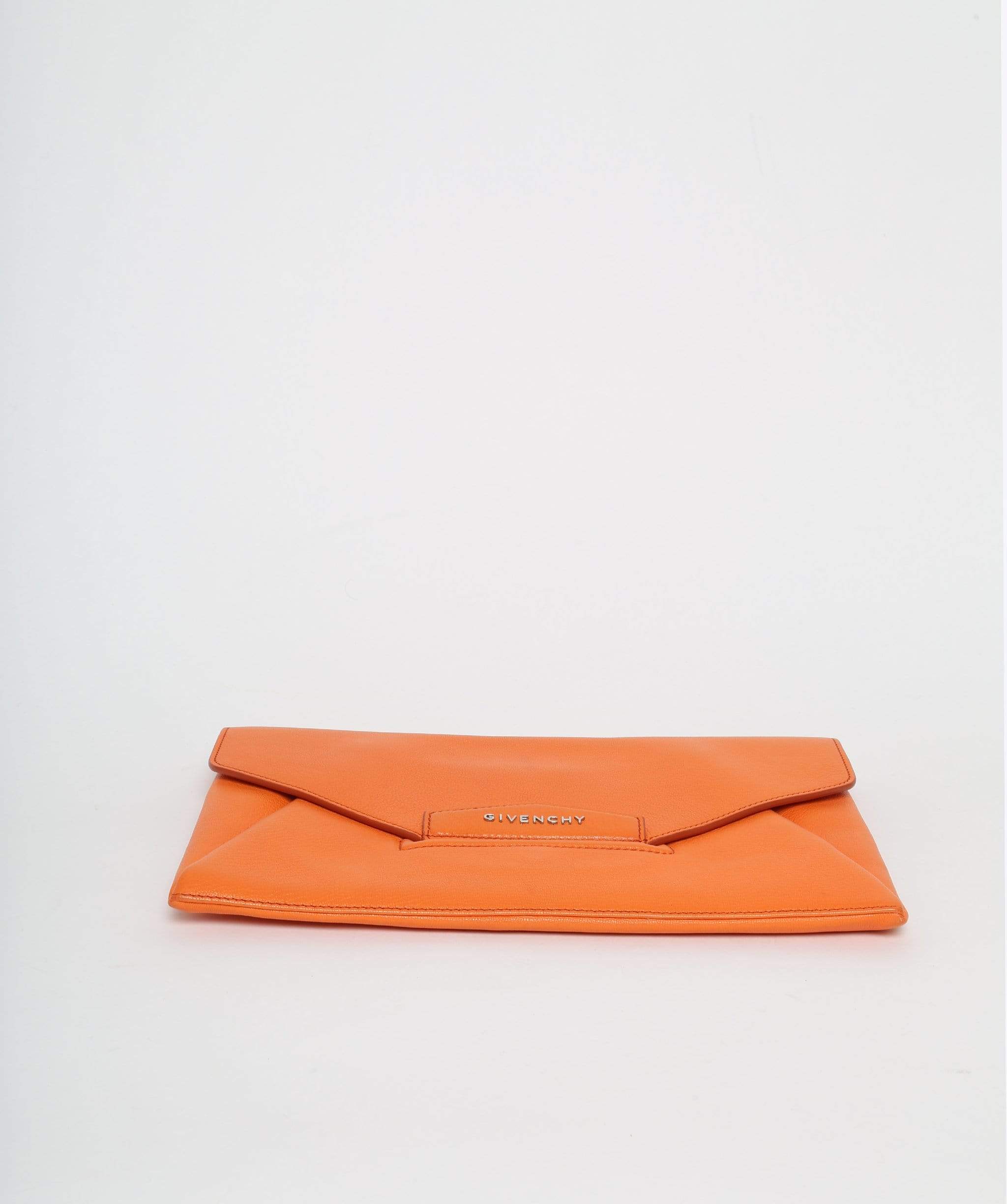 Givenchy Givenchy Medium Orange Antigona Envelope Clutch Bag