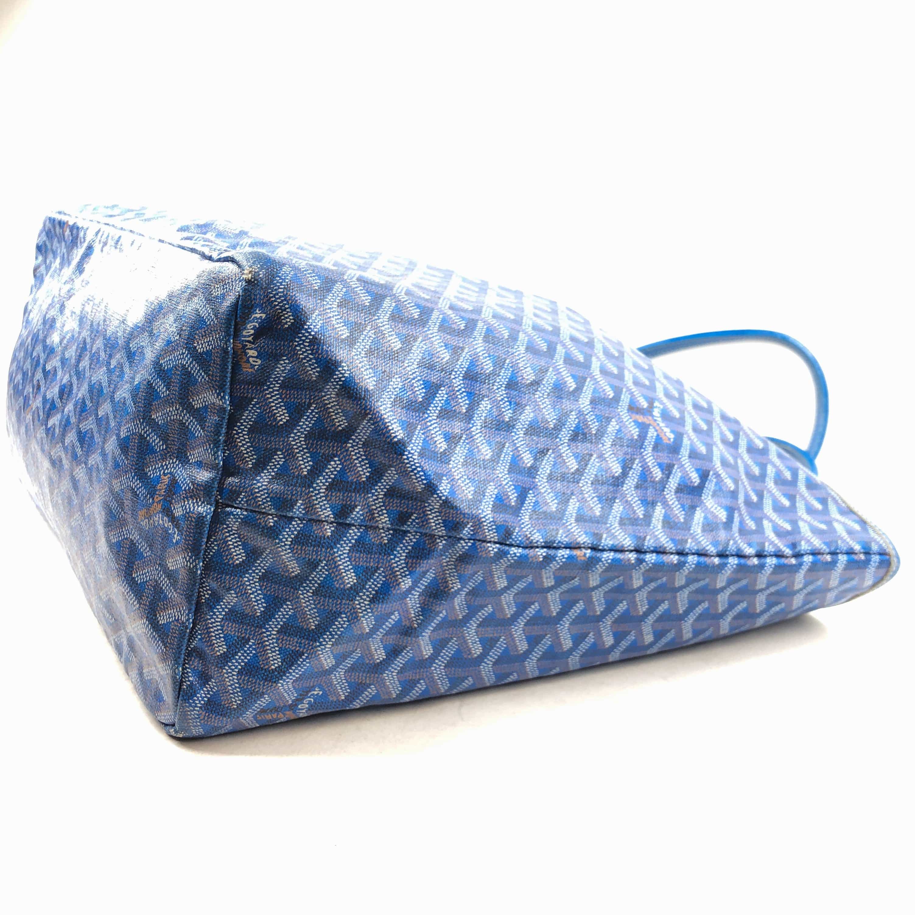 Goyard Goyard Saint Louis Gm Blue Pouch With Tote PXL1770