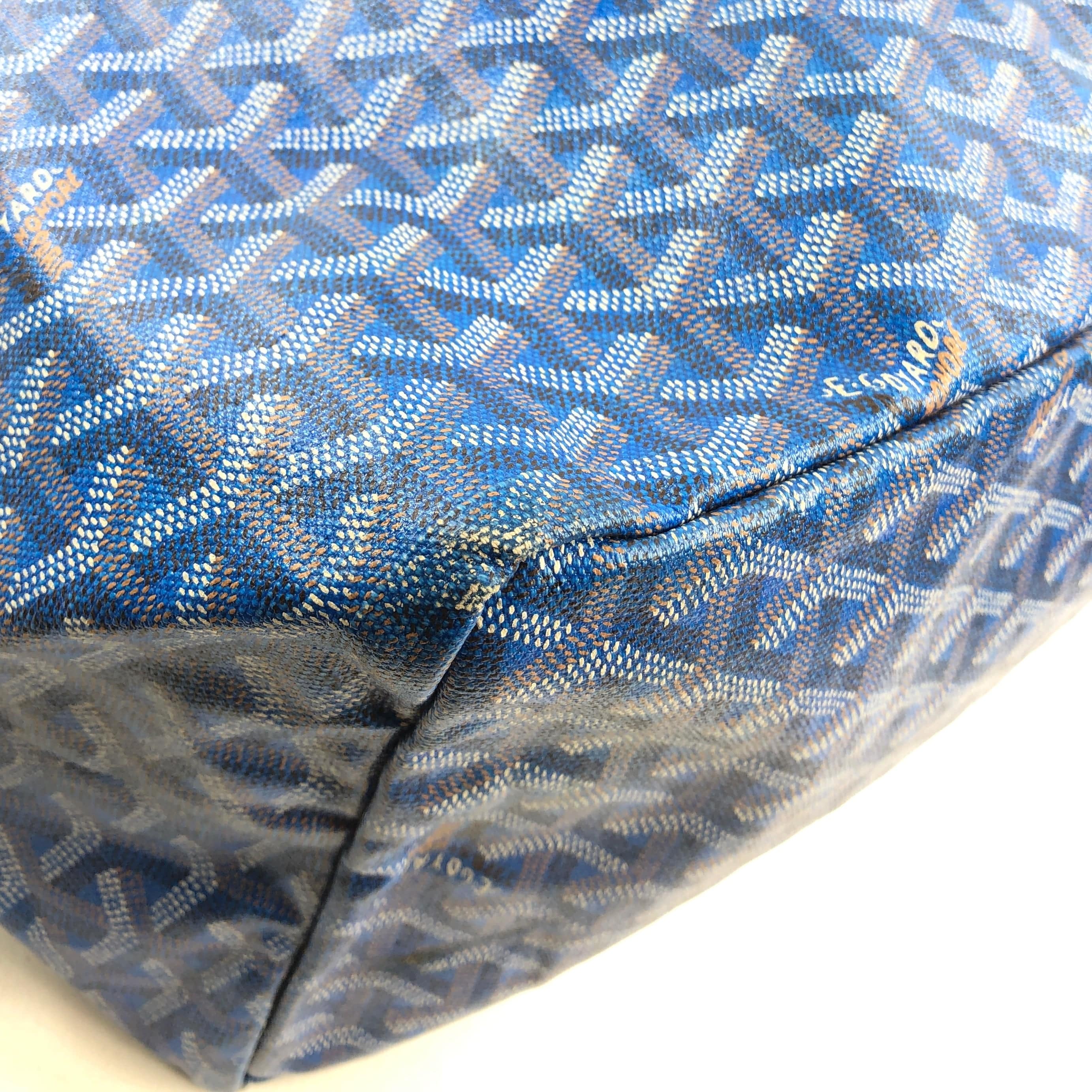 Goyard Goyard Saint Louis Gm Blue Pouch With Tote PXL1770