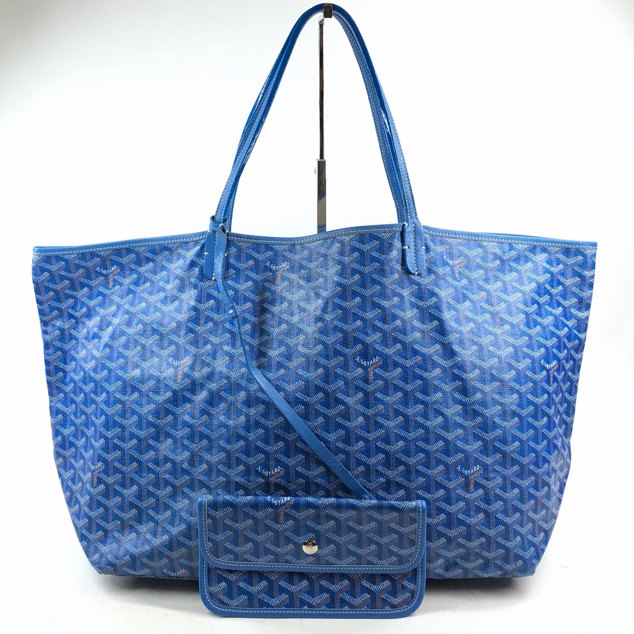 Goyard Goyard Saint Louis Gm Blue Pouch With Tote PXL1770