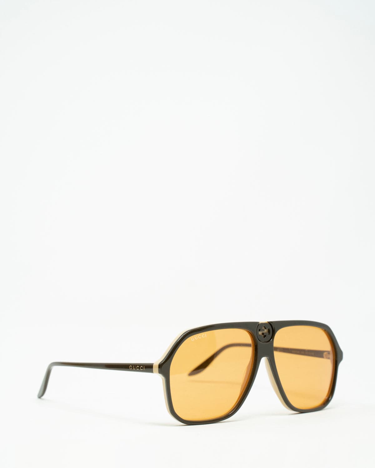 Gucci Gucci 70s style Khaki Acrylic Sunglasses - AWL2655