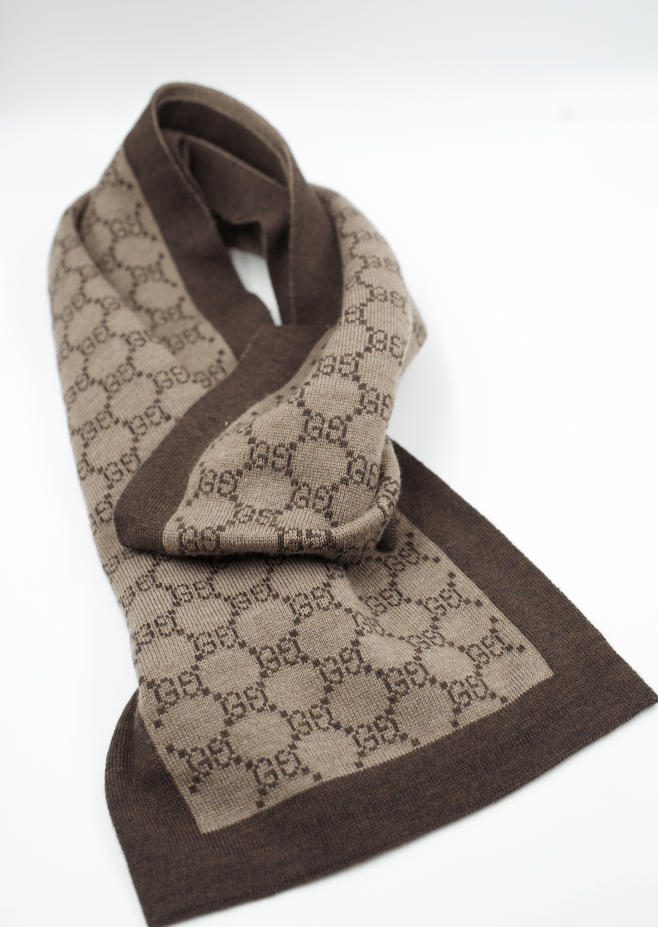 Gucci Gucci BEIGE/BROWN GG SCARF - AWL3951