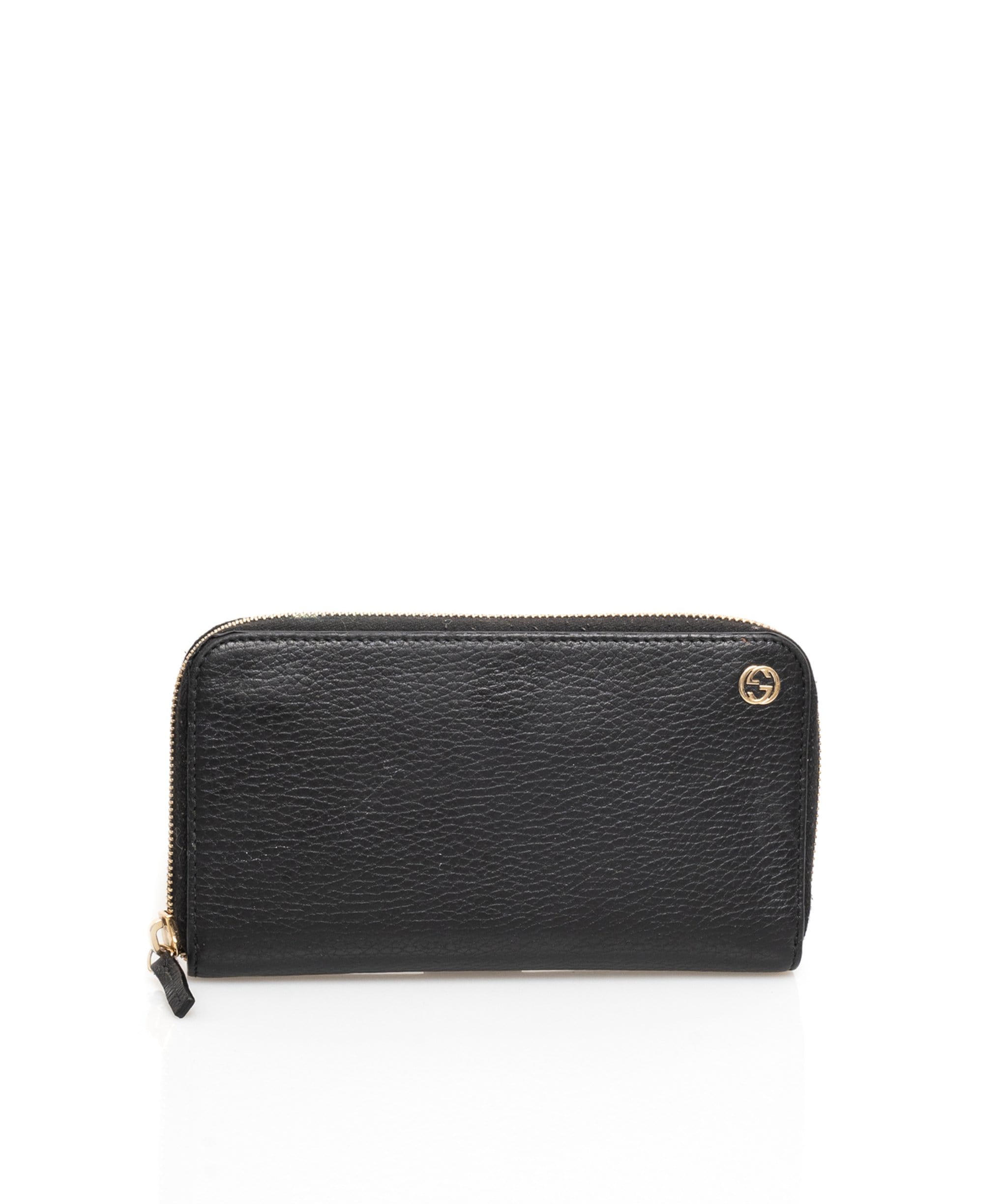 Gucci Gucci Black Zip Around Wallet - AGL1324