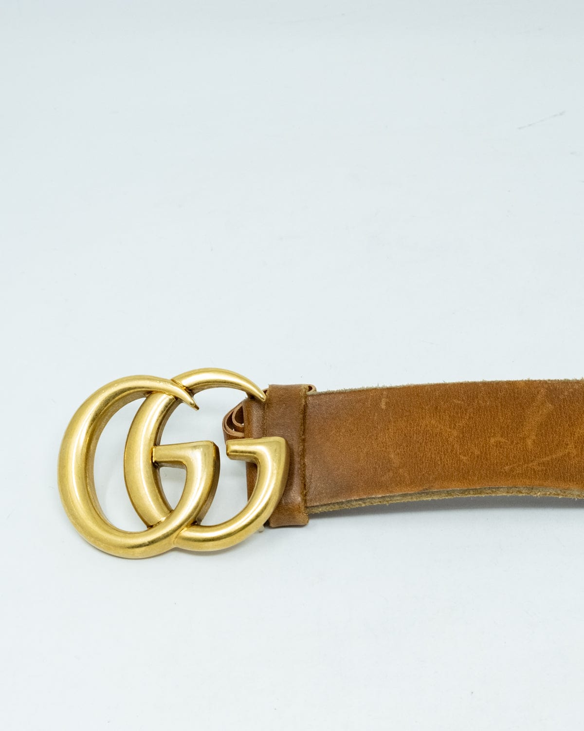 Gucci Gucci Brown Leather Marmont Belt - AGL1769