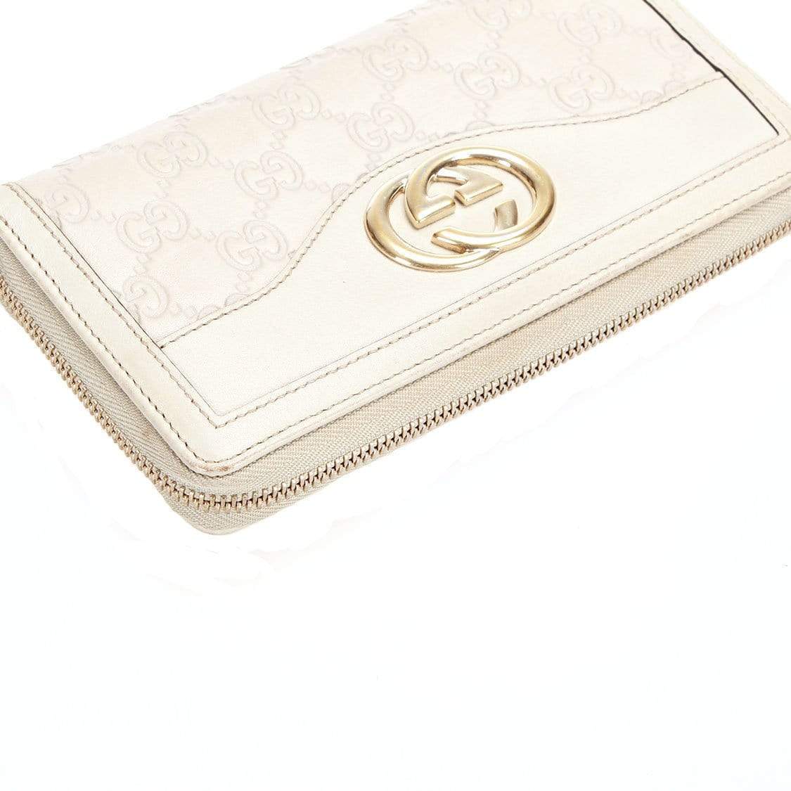 Gucci Gucci Guccissima Interlocking Zip Wallet