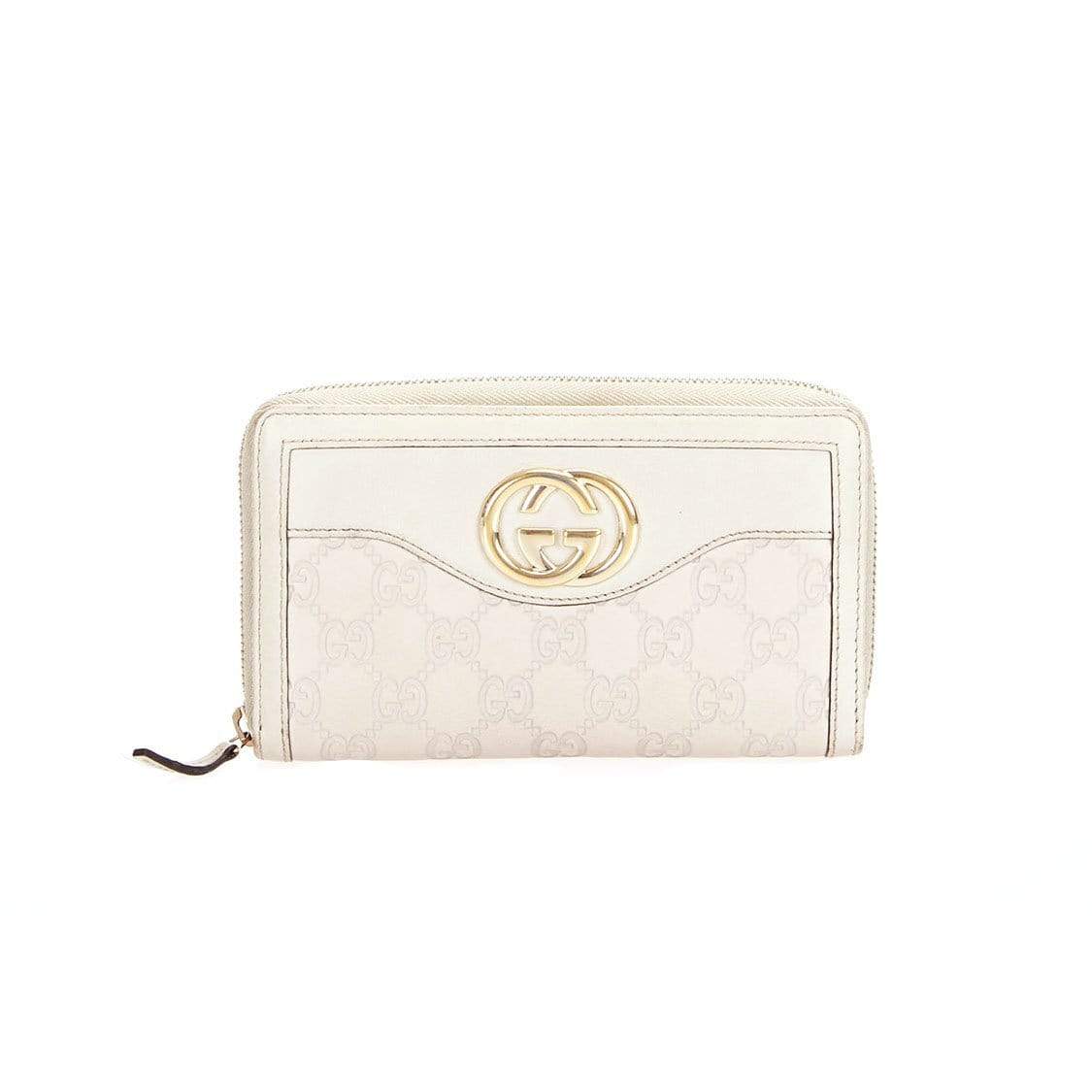 Gucci Gucci Guccissima Interlocking Zip Wallet