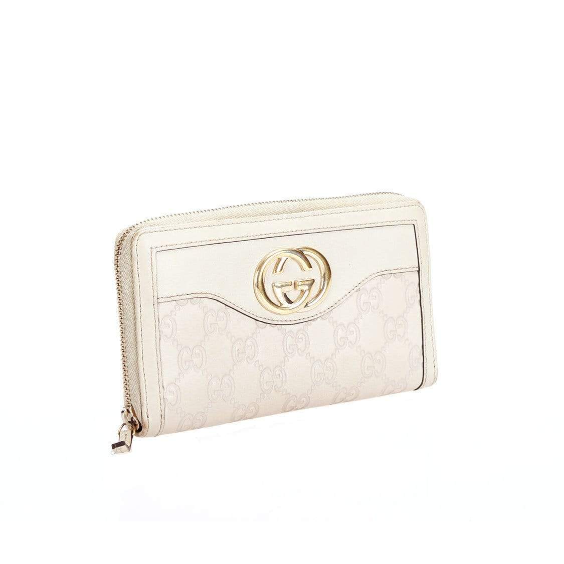 Gucci Gucci Guccissima Interlocking Zip Wallet