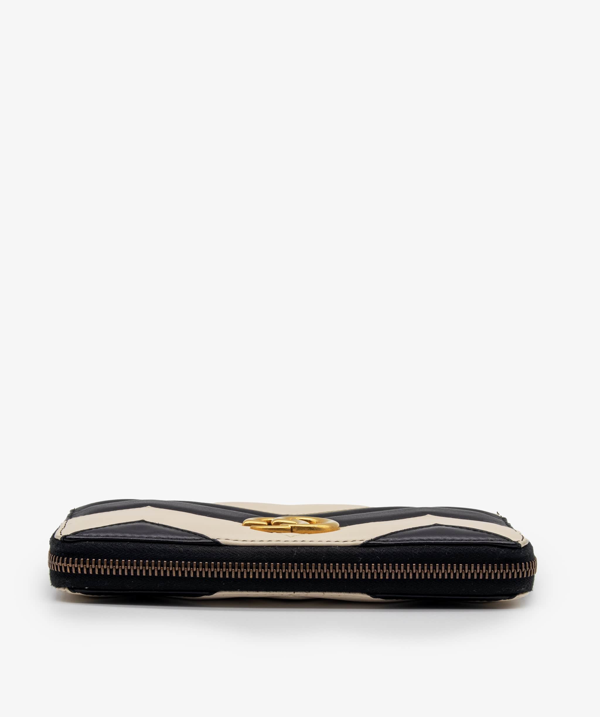 Gucci Gucci Marmont Black and White Wallet RJL1729