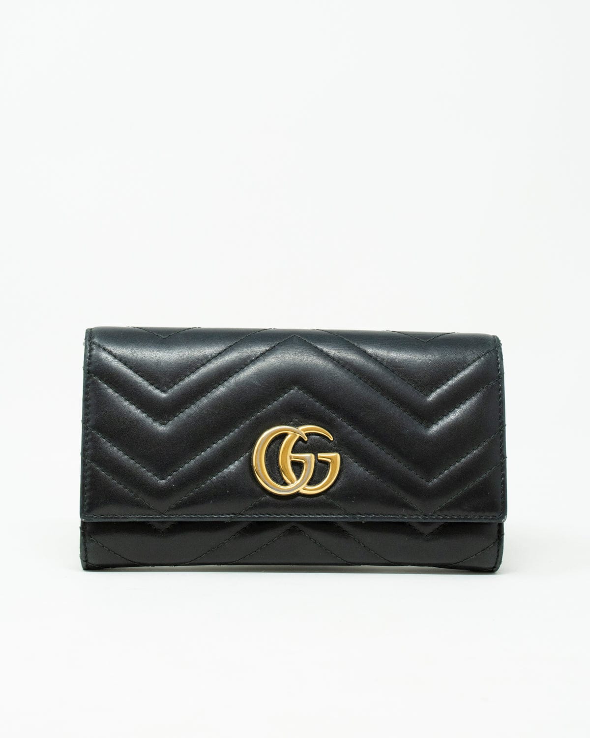 Gucci Gucci Marmont Black Leather Wallet  - AGL1712