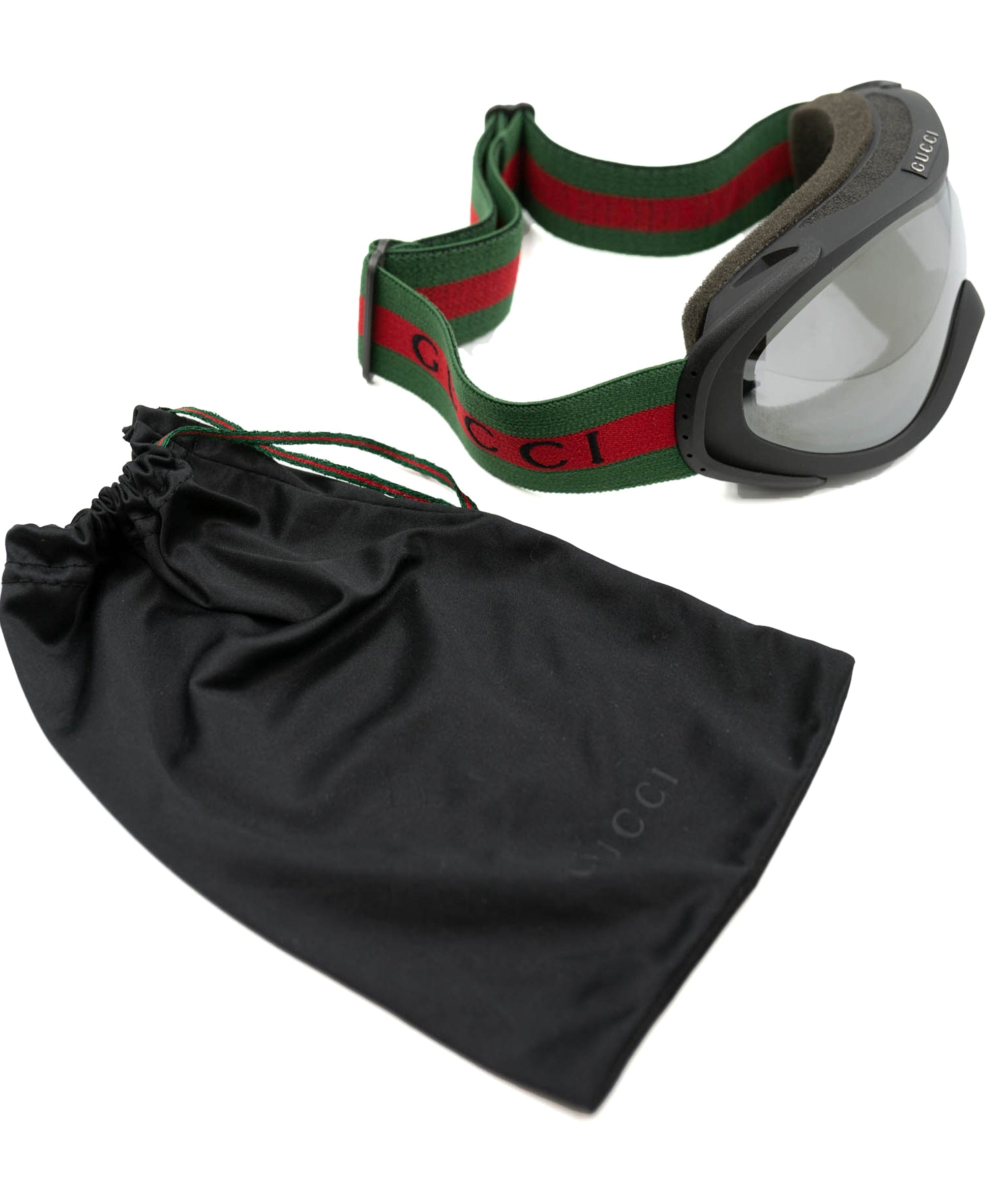 Gucci Gucci Ski Green and Red Elasstic Goggles - AWL3977