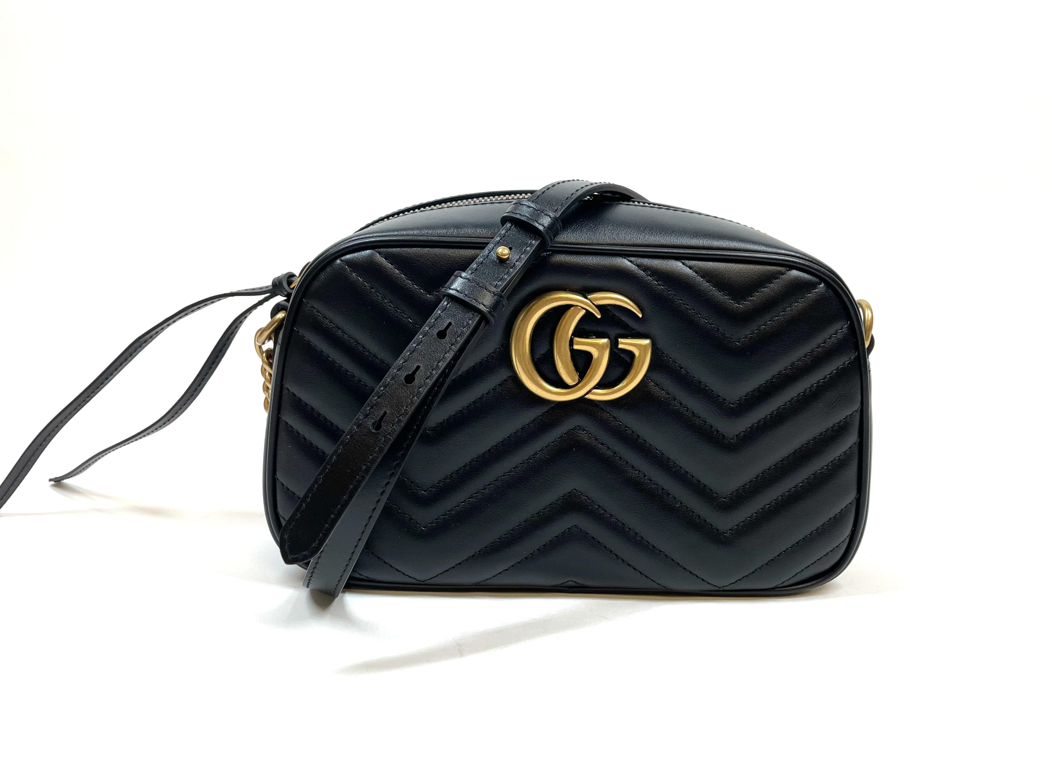 Gucci Black Gucci Marmont Shoulder Bag  ASL3067