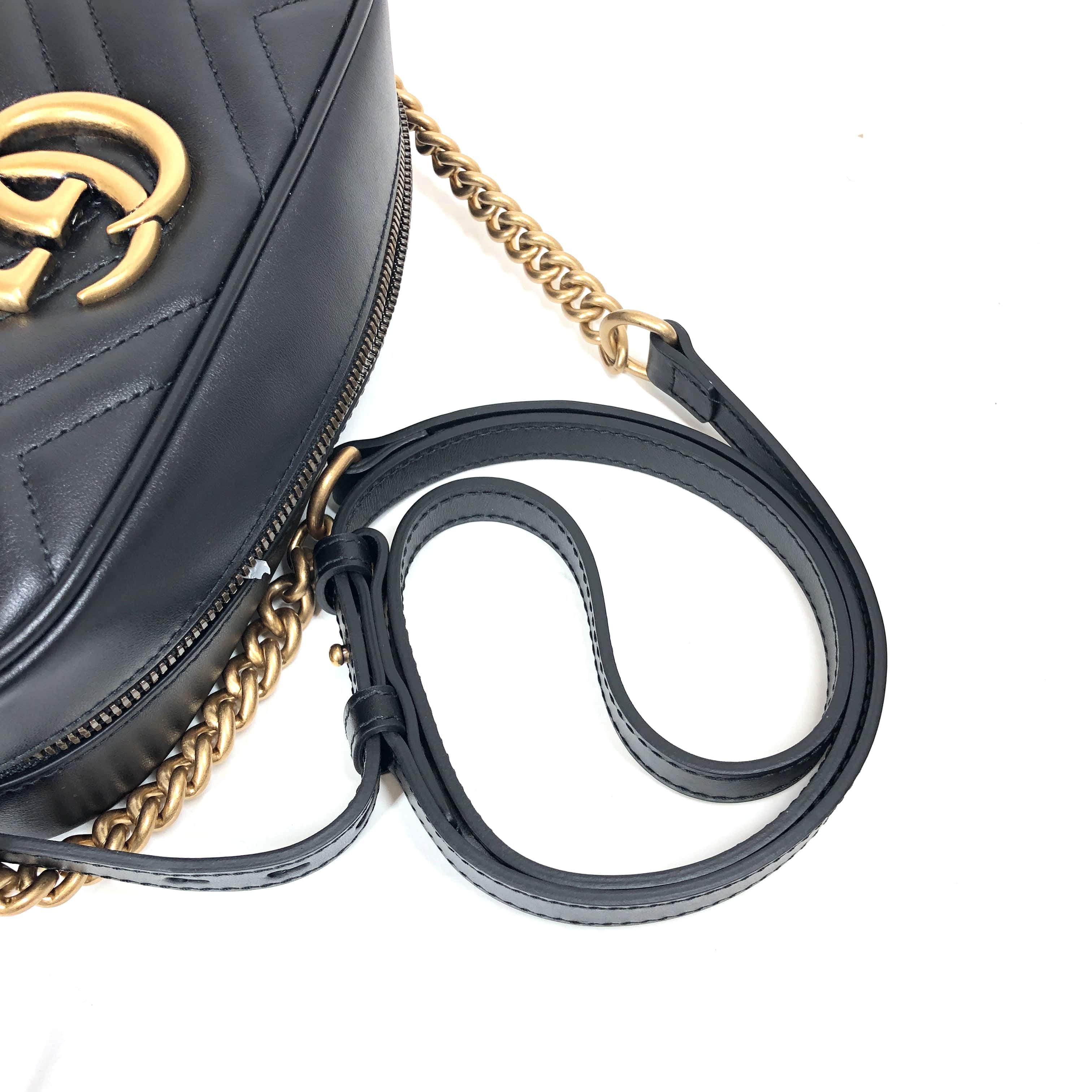 Gucci Black Gucci Marmont Shoulder Bag  ASL3067