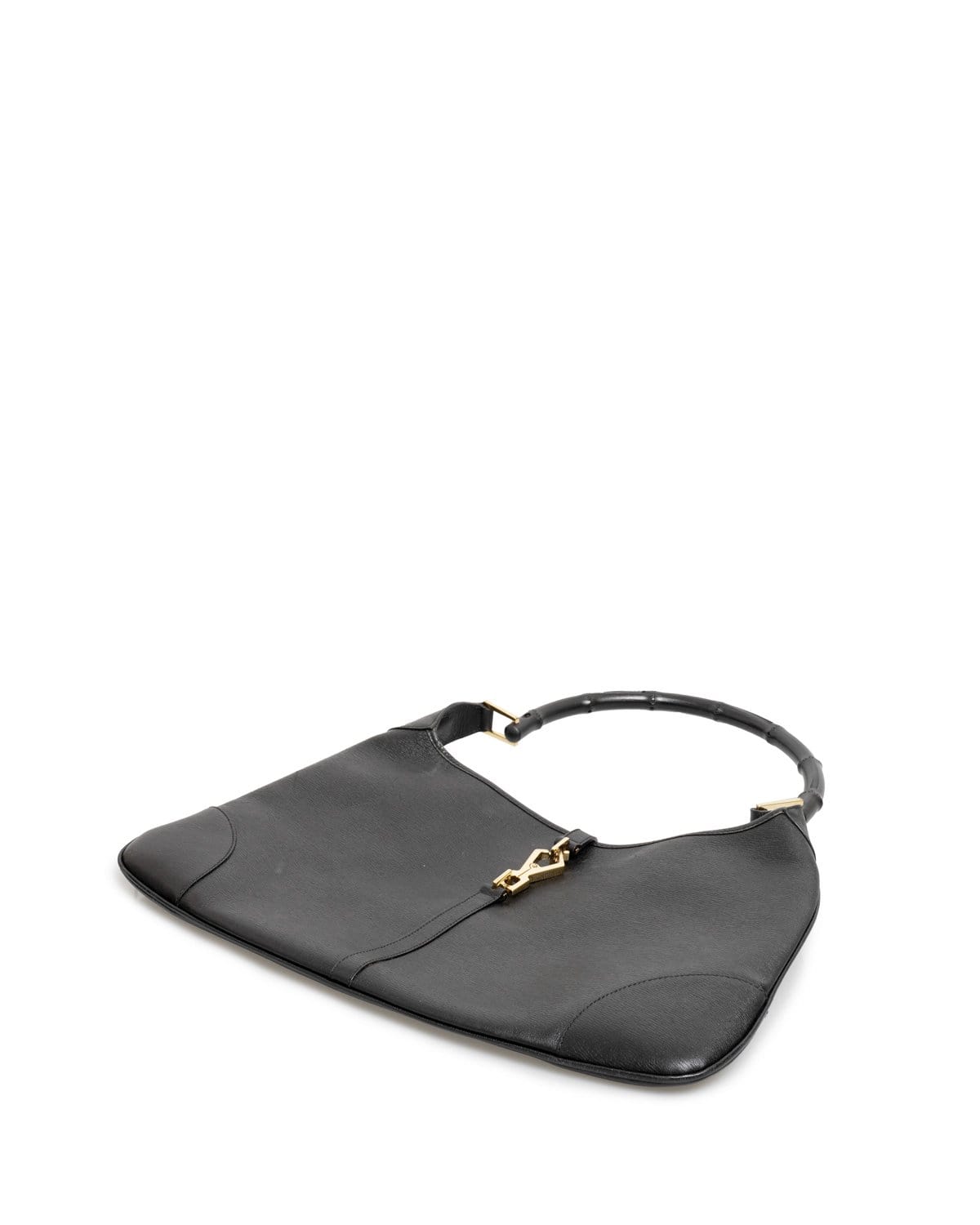 Gucci Gucci Bamboo Hobo Black Calf Leather Shoulder Bag - AWL1955