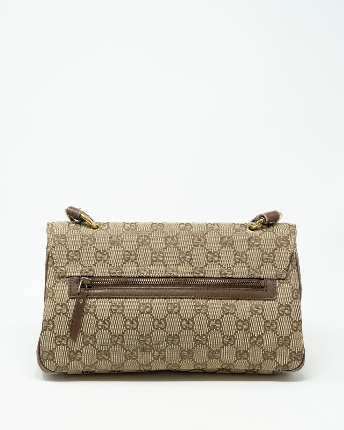 Gucci Gucci Beige Canvas GG Pochette Bag - AGL1864