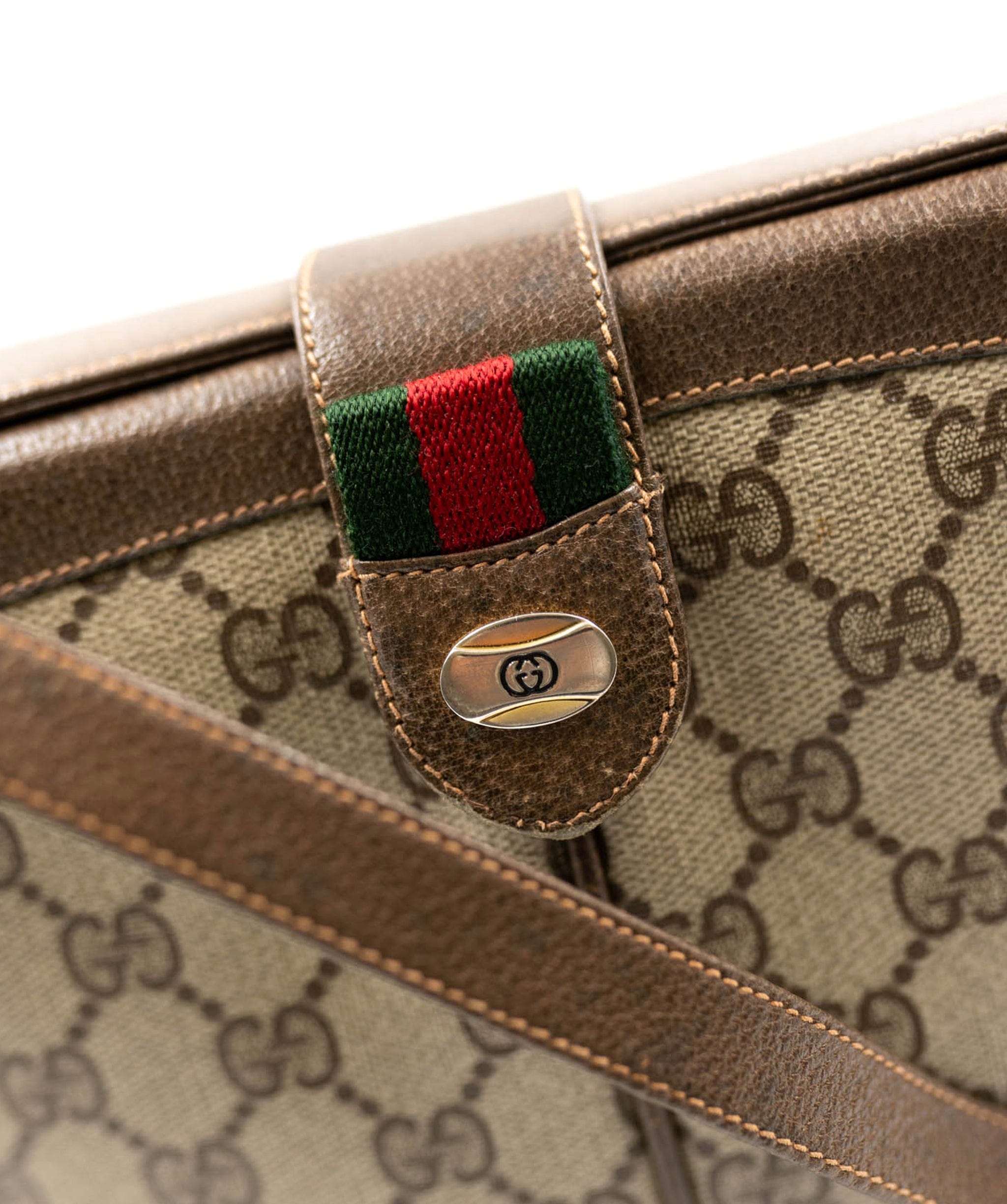 Gucci Gucci Beige GG Canvas Crossbody Bag - AGC1131