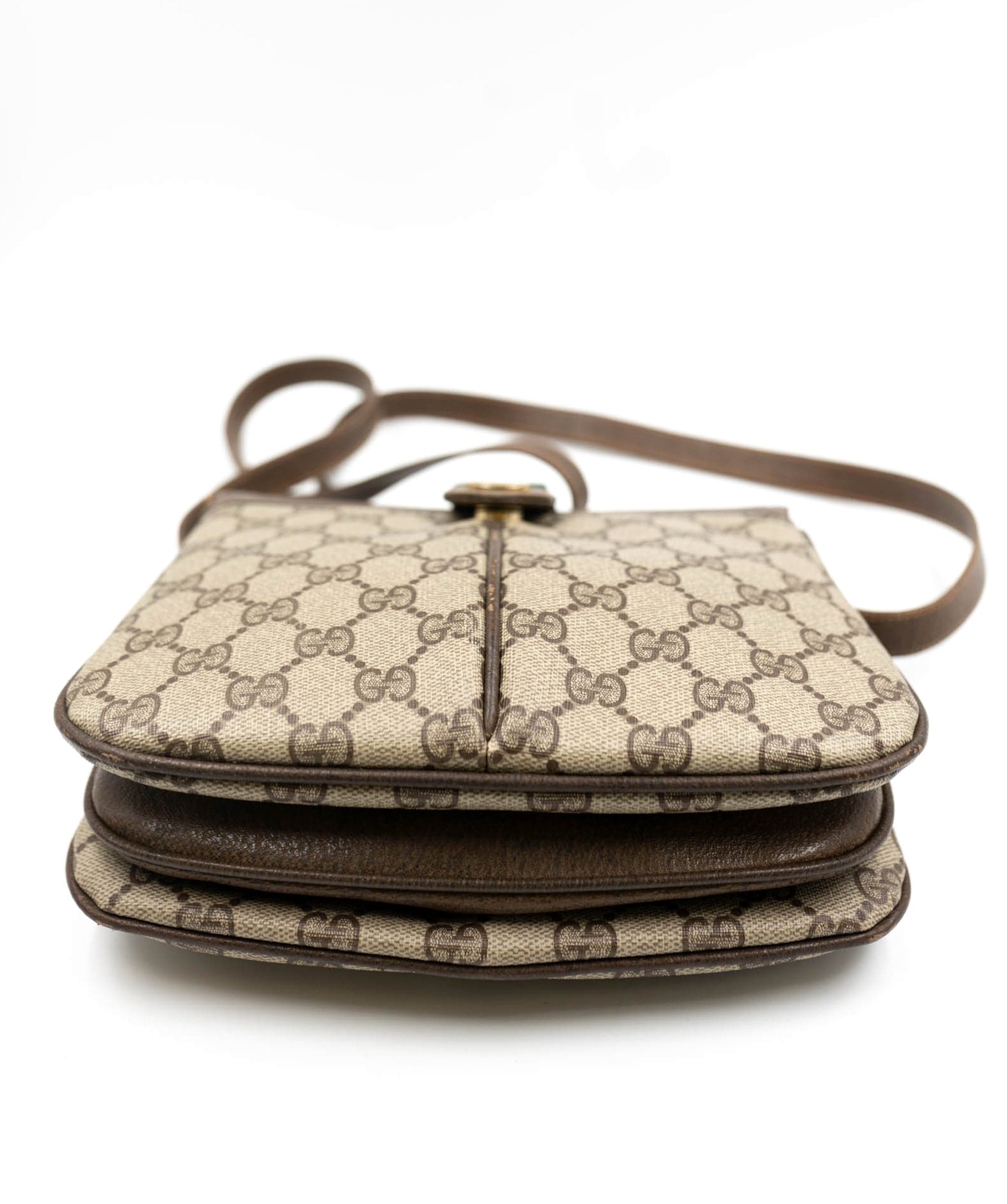 Gucci Gucci Beige GG Canvas Crossbody Bag - AGC1131