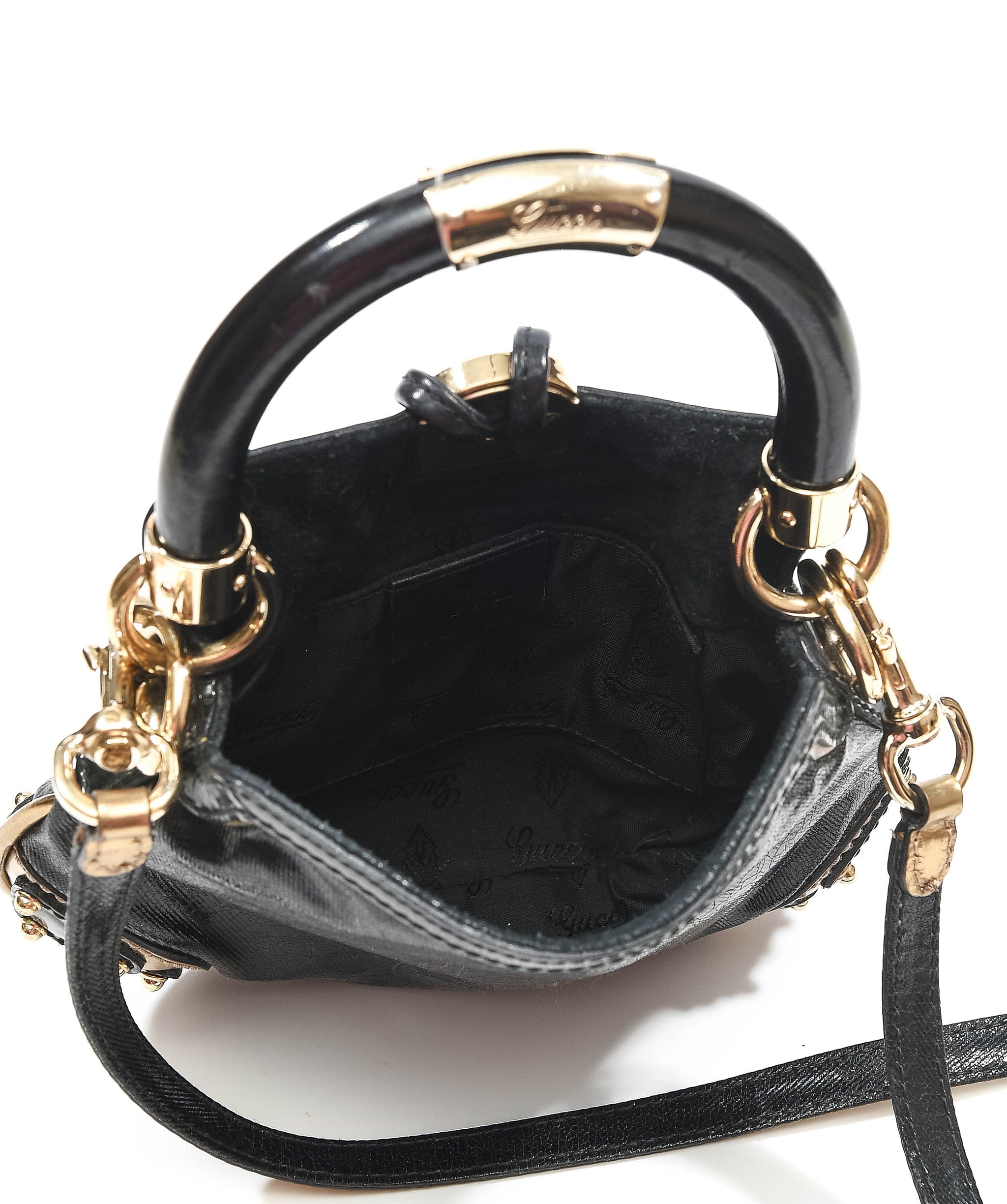 Gucci Gucci black bamboo mini bag - ASL3859