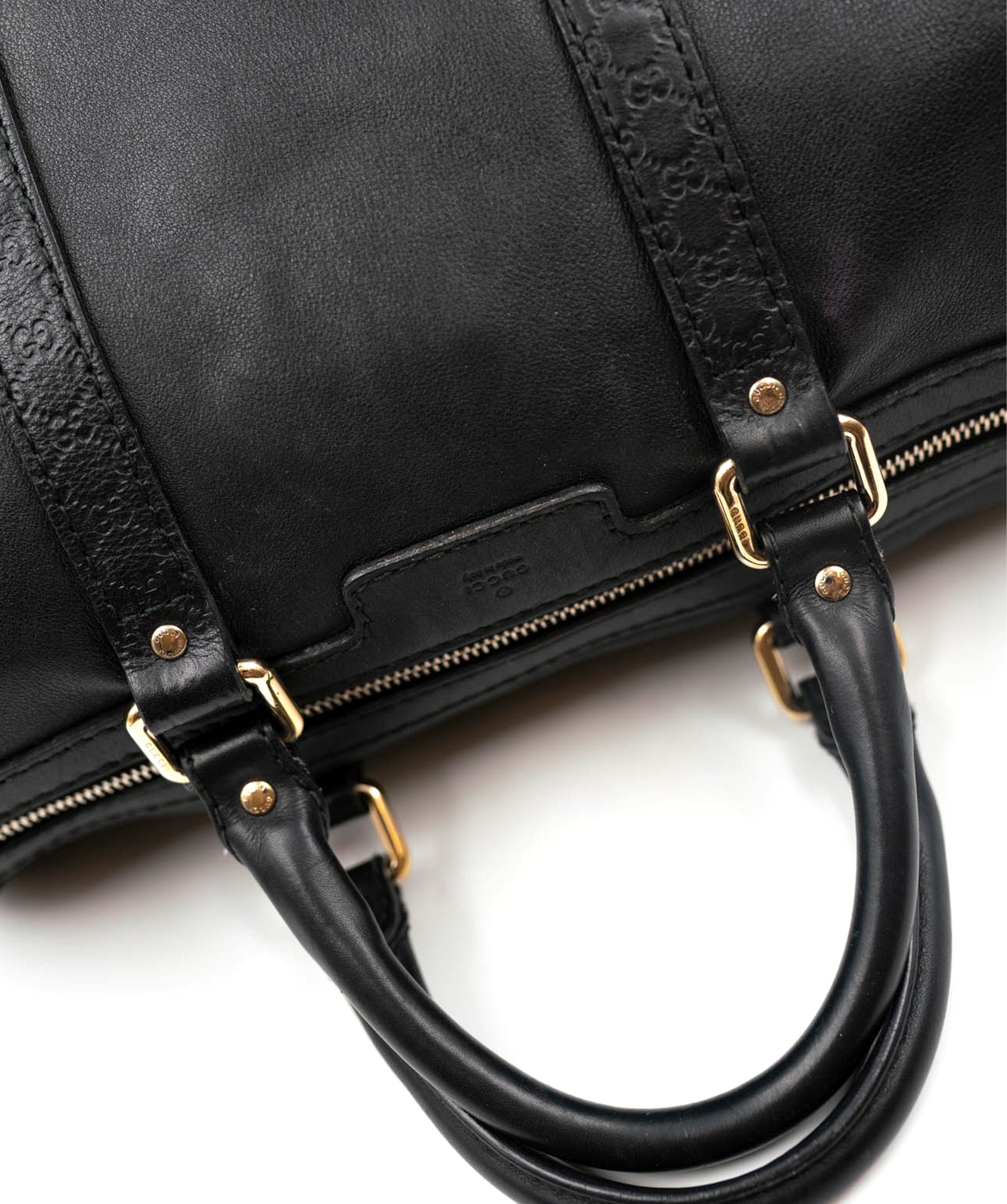 Gucci Gucci Black GG Leather Boston Bag - ADL1908