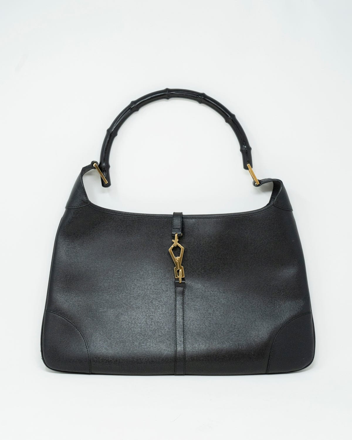 Gucci Gucci Black Leather Bamboo Jackie Shoulder Bag - AGL1784