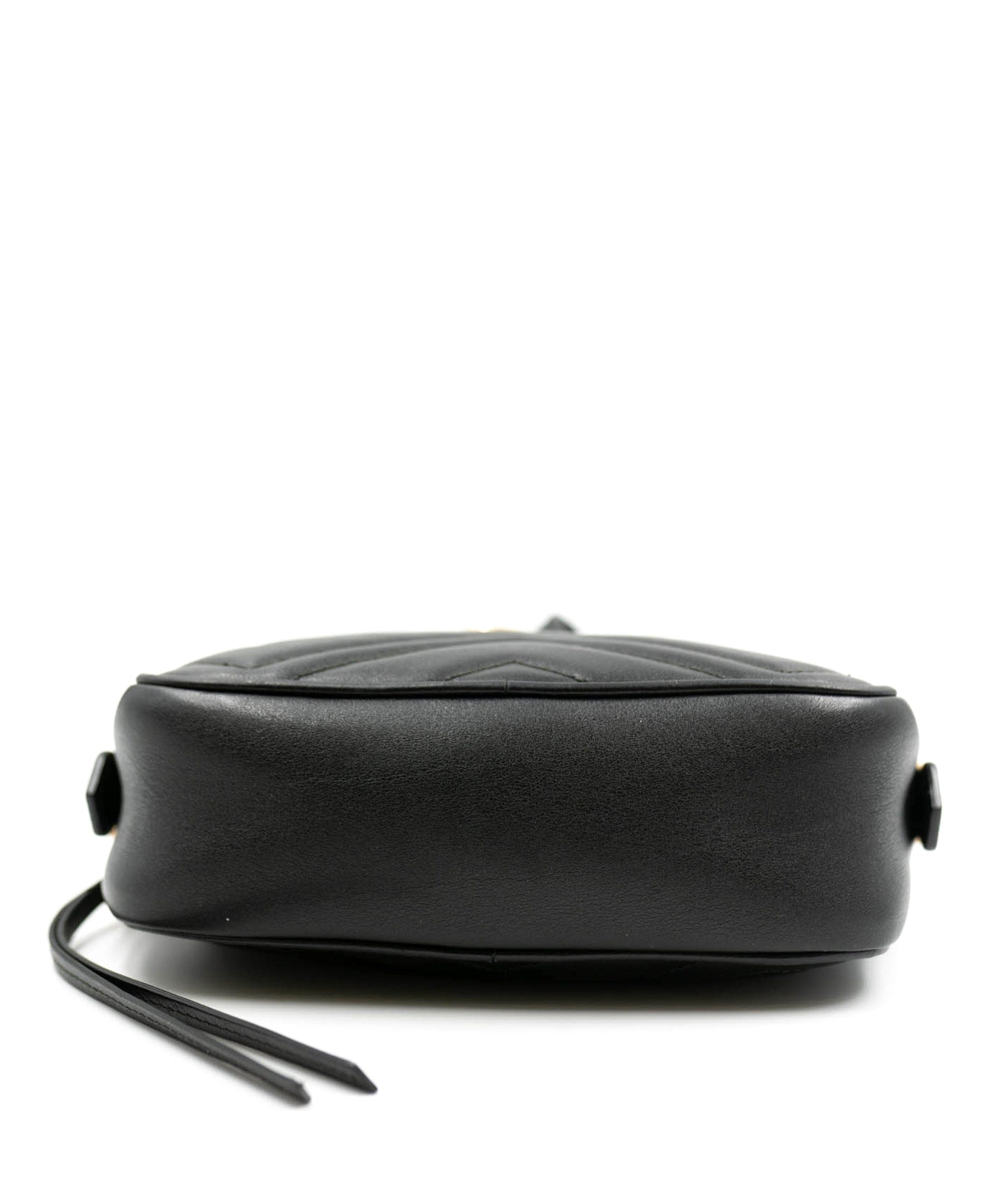 Gucci Gucci Black Leather Marmont Camera Bag AGC1399